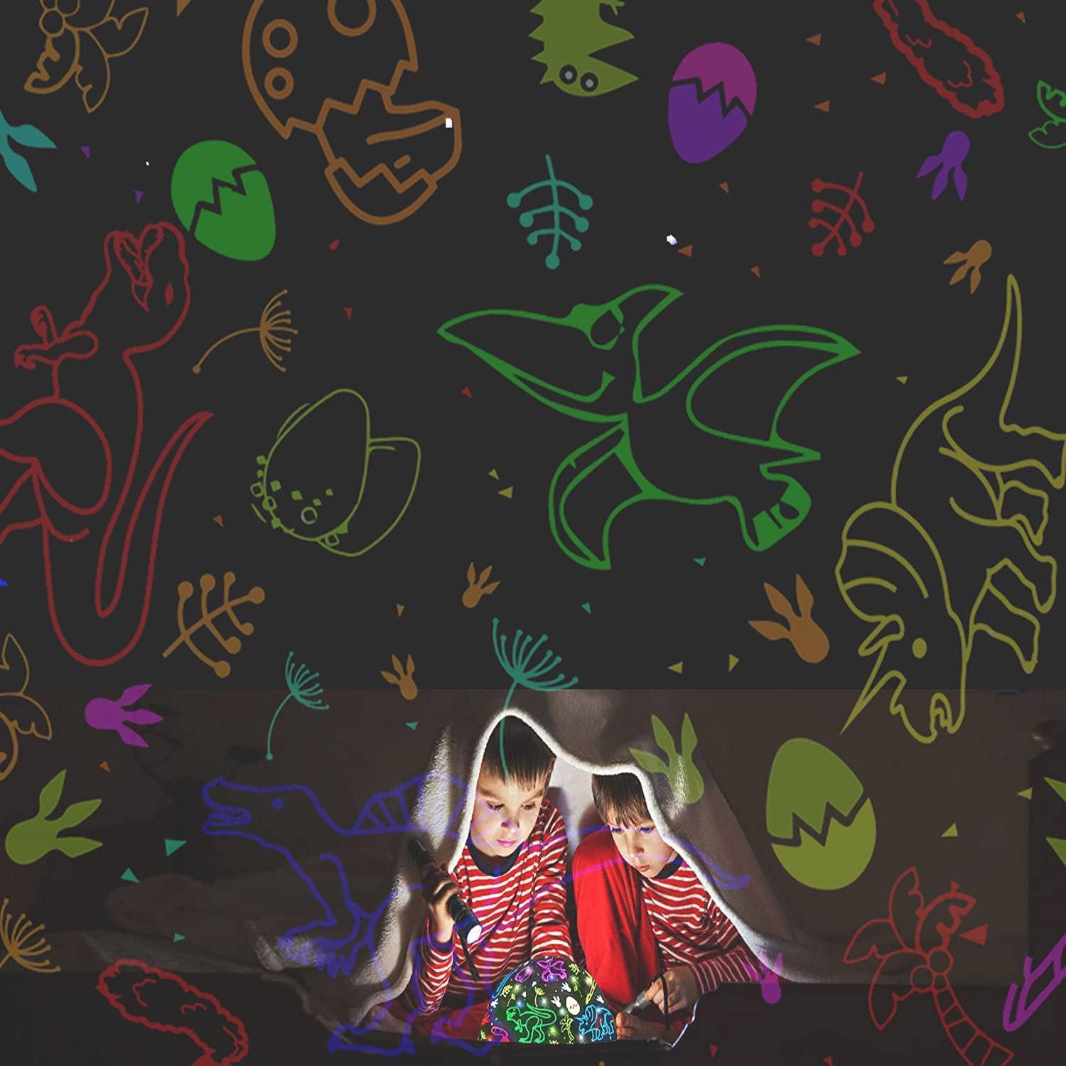 Luz Nocturna Proyector MINGKIDS Dinosaurios y Vehículos