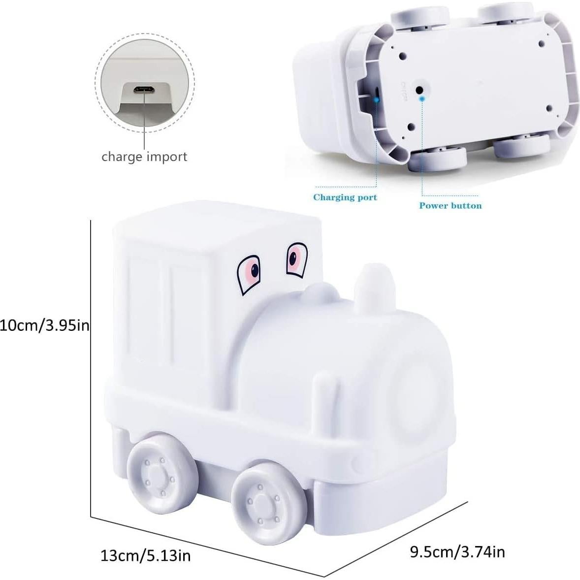 Luz Nocturna Tekemai Tren Recargable USB 9 Colores Ajustable