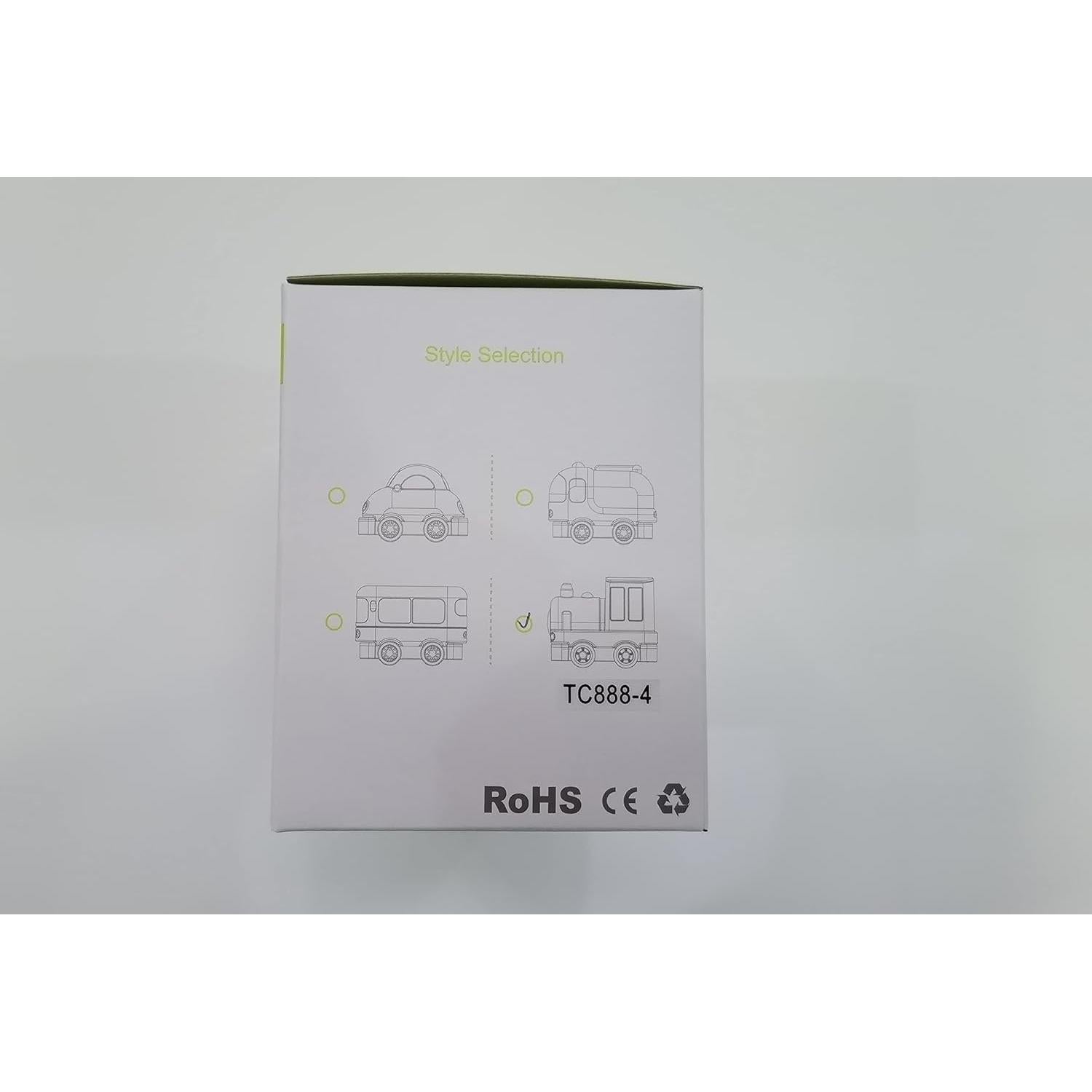 Luz Nocturna Tekemai Tren Recargable USB 9 Colores Ajustable