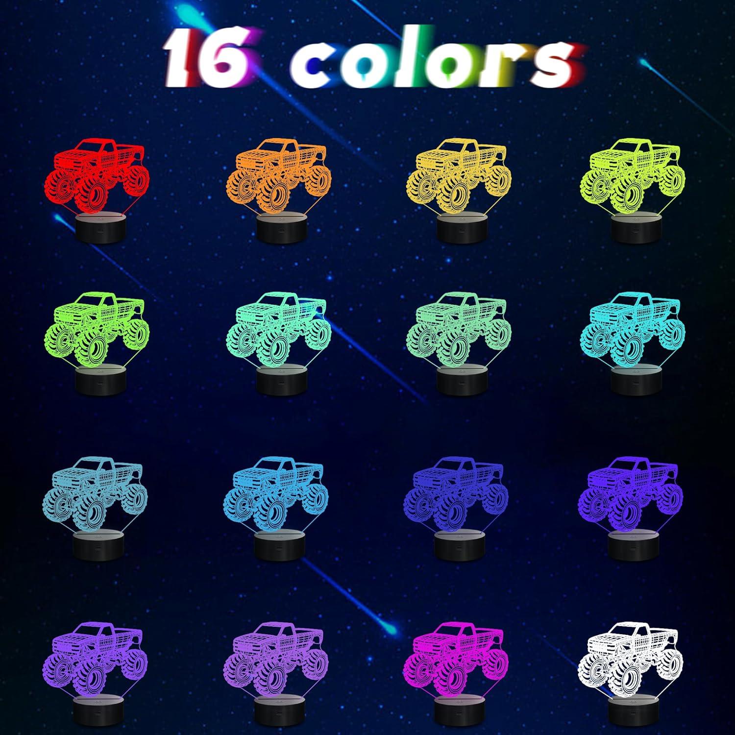 Luz Nocturna 3D LED Camión Monstruo CoolGift Mart