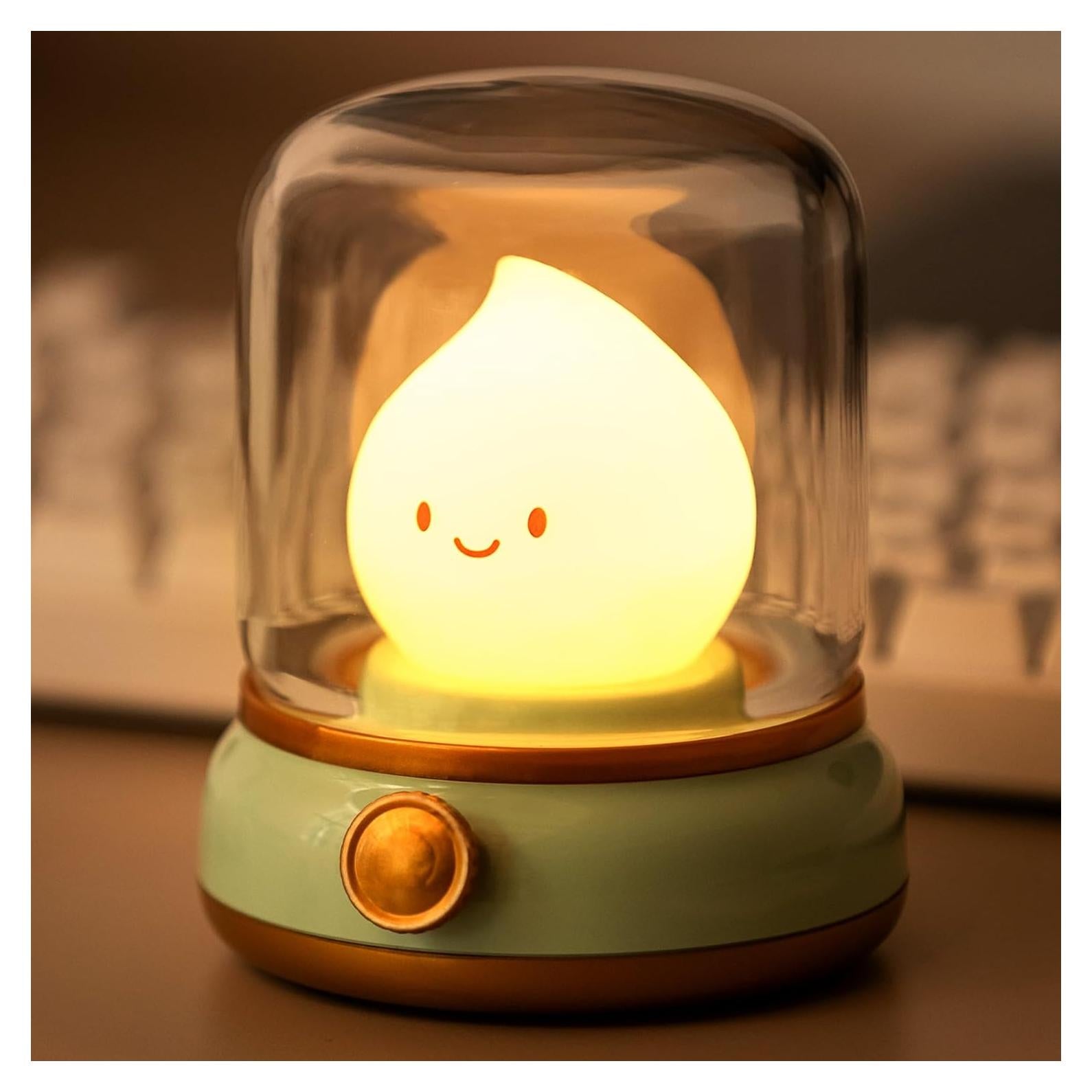 Luz Nocturna Recargable BANDIANCY Verde Vintage 10x10cm