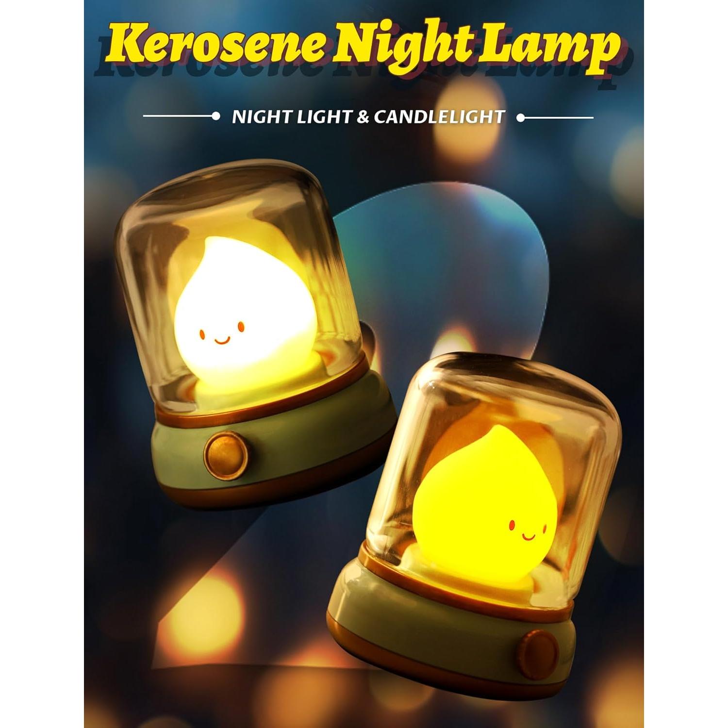 Luz Nocturna Recargable BANDIANCY Verde Vintage 10x10cm