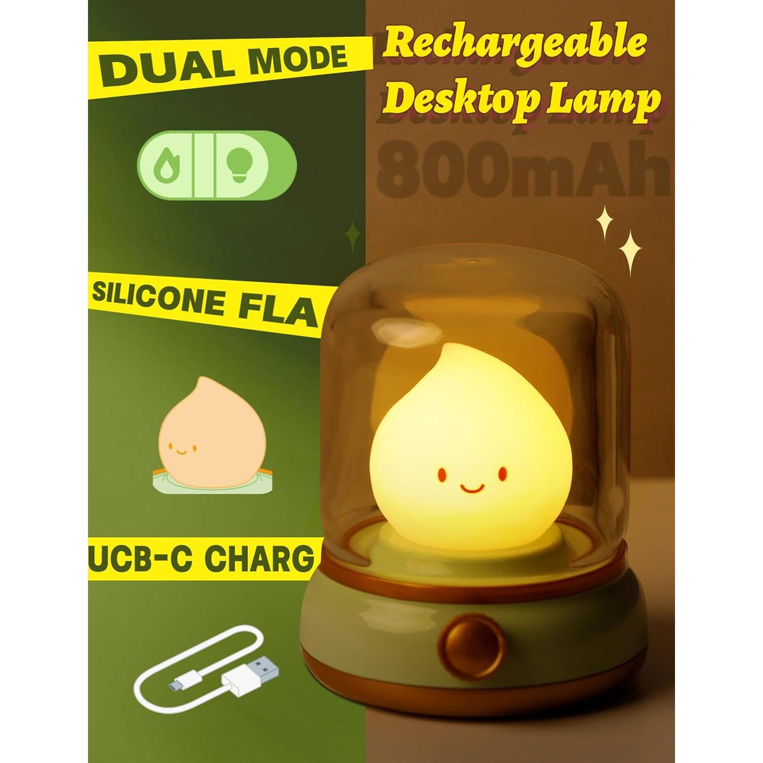 Luz Nocturna Recargable BANDIANCY Verde Vintage 10x10cm