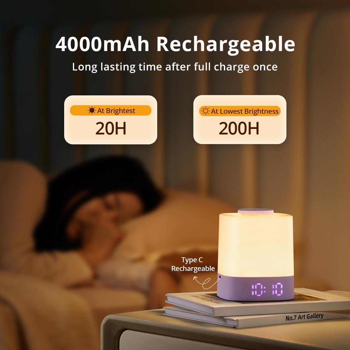 Luz Nocturna Lyridz para Bebés con Control Remoto y Reloj LED