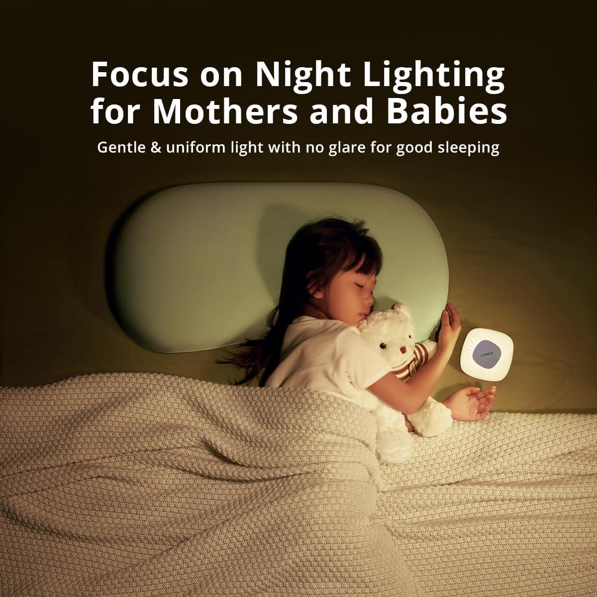 Luz Nocturna Lyridz para Bebés con Control Remoto y Reloj LED