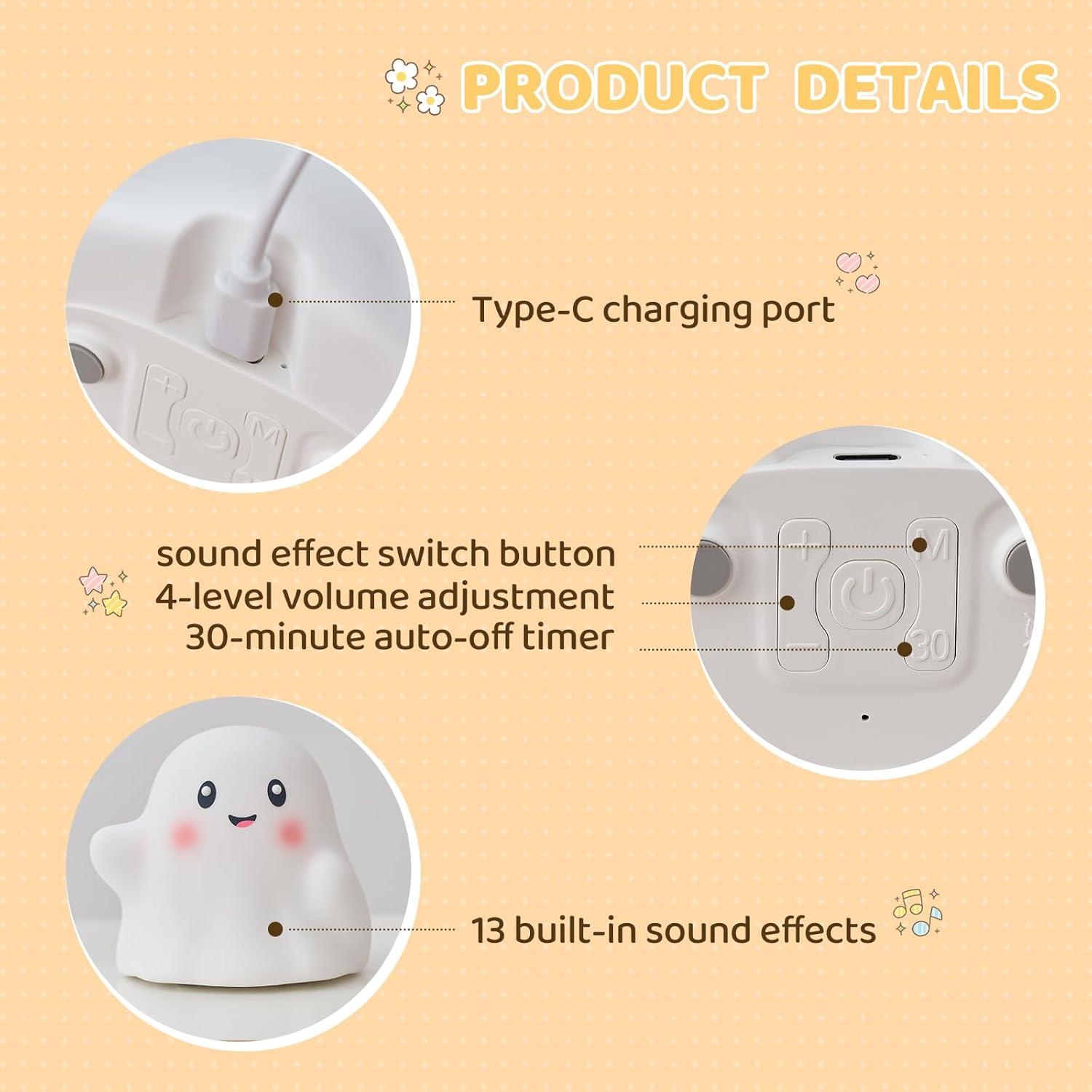 Luz Nocturna Fantasma Nextang - Lámpara Táctil LED 30 Minutos
