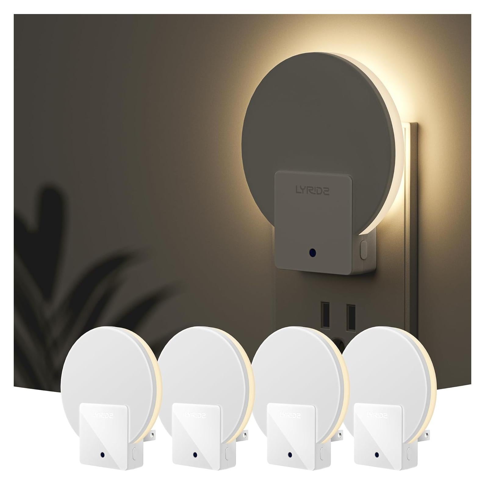 Luz Nocturna LED Lyridz con Sensor Automático 1-50 LM - Paquete de 4