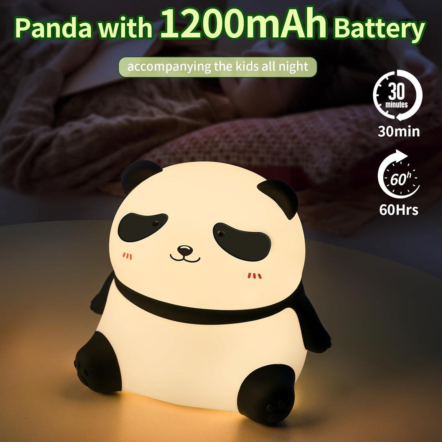 Luz Nocturna Panda Coutundy LED Regulable 3 Niveles Silicona
