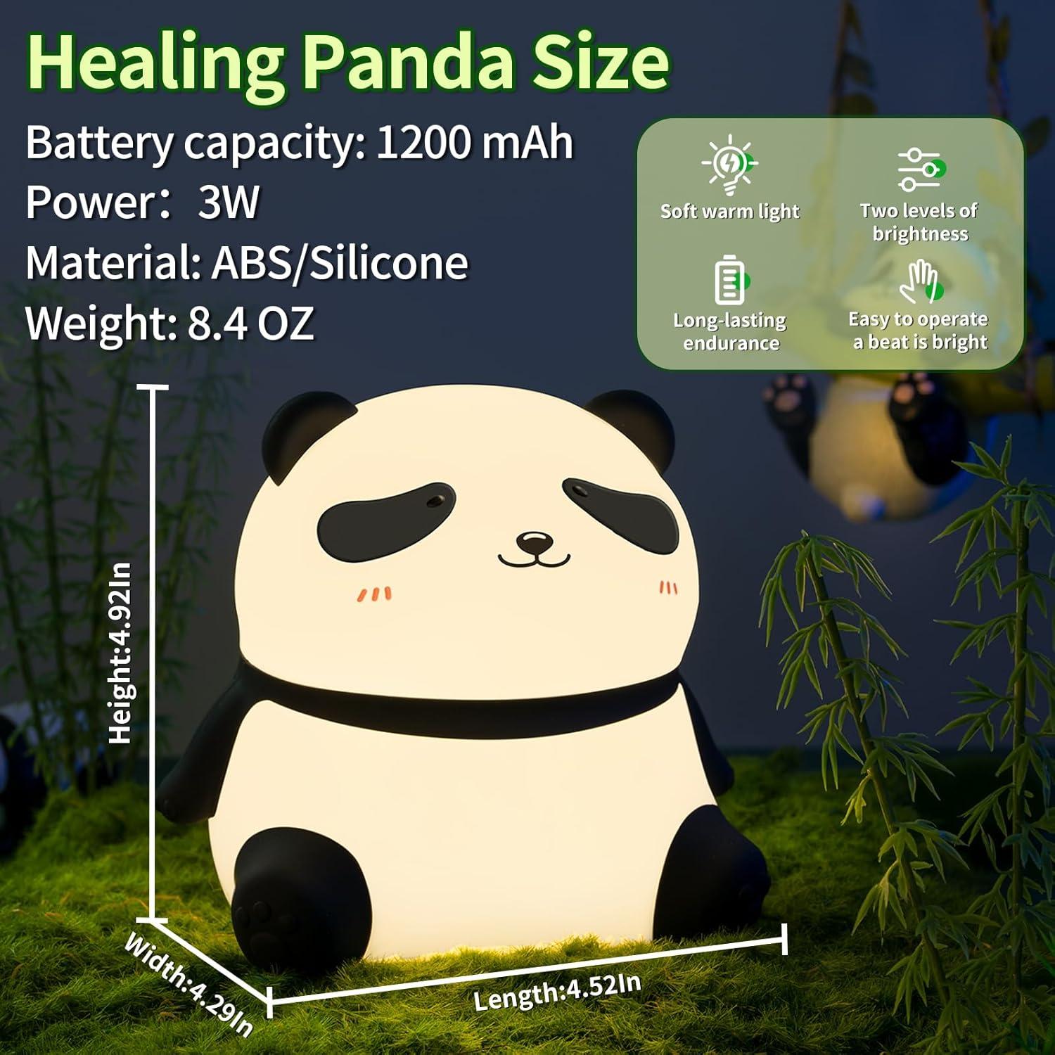 Luz Nocturna Panda Coutundy LED Regulable 3 Niveles Silicona