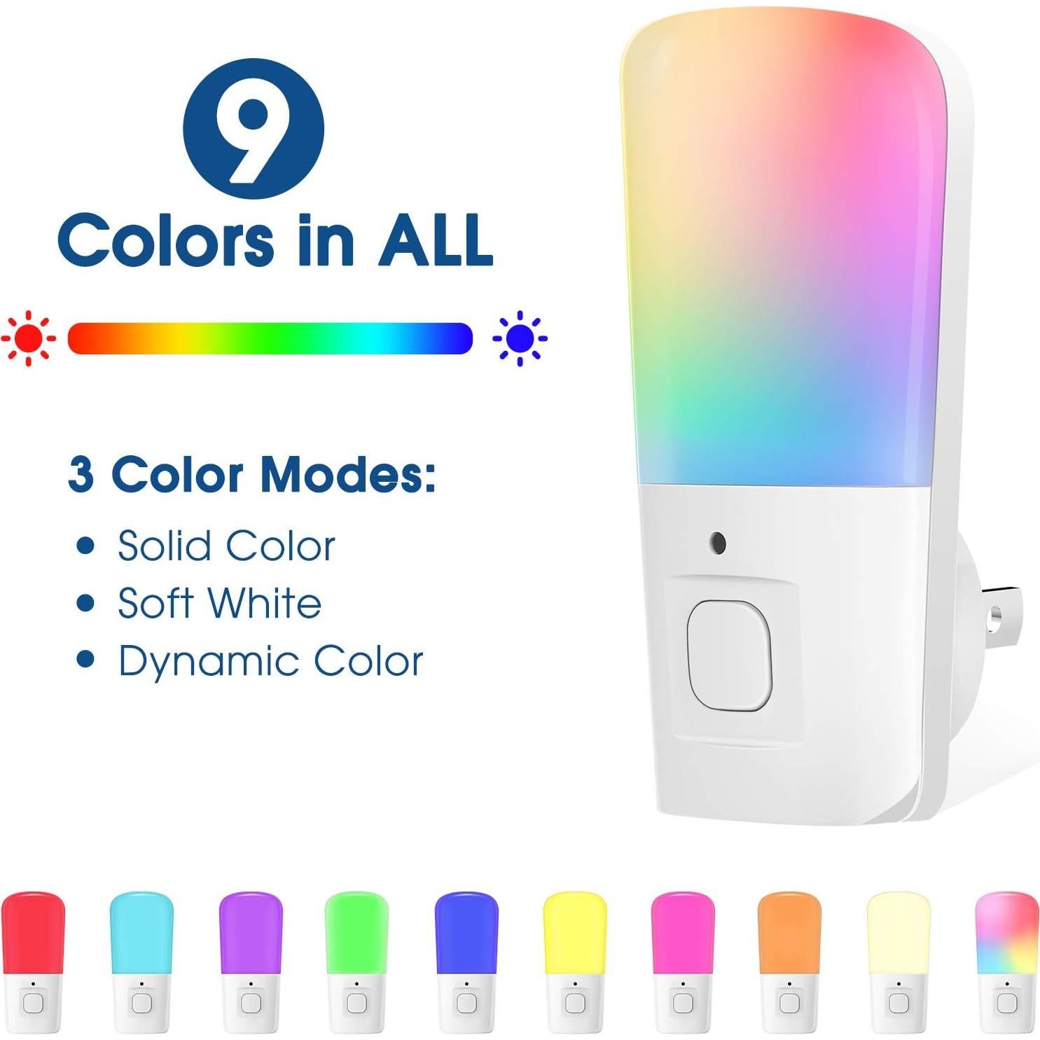 Luz Nocturna LED Enchufable LOHAS 0.5W RGB 2 Piezas