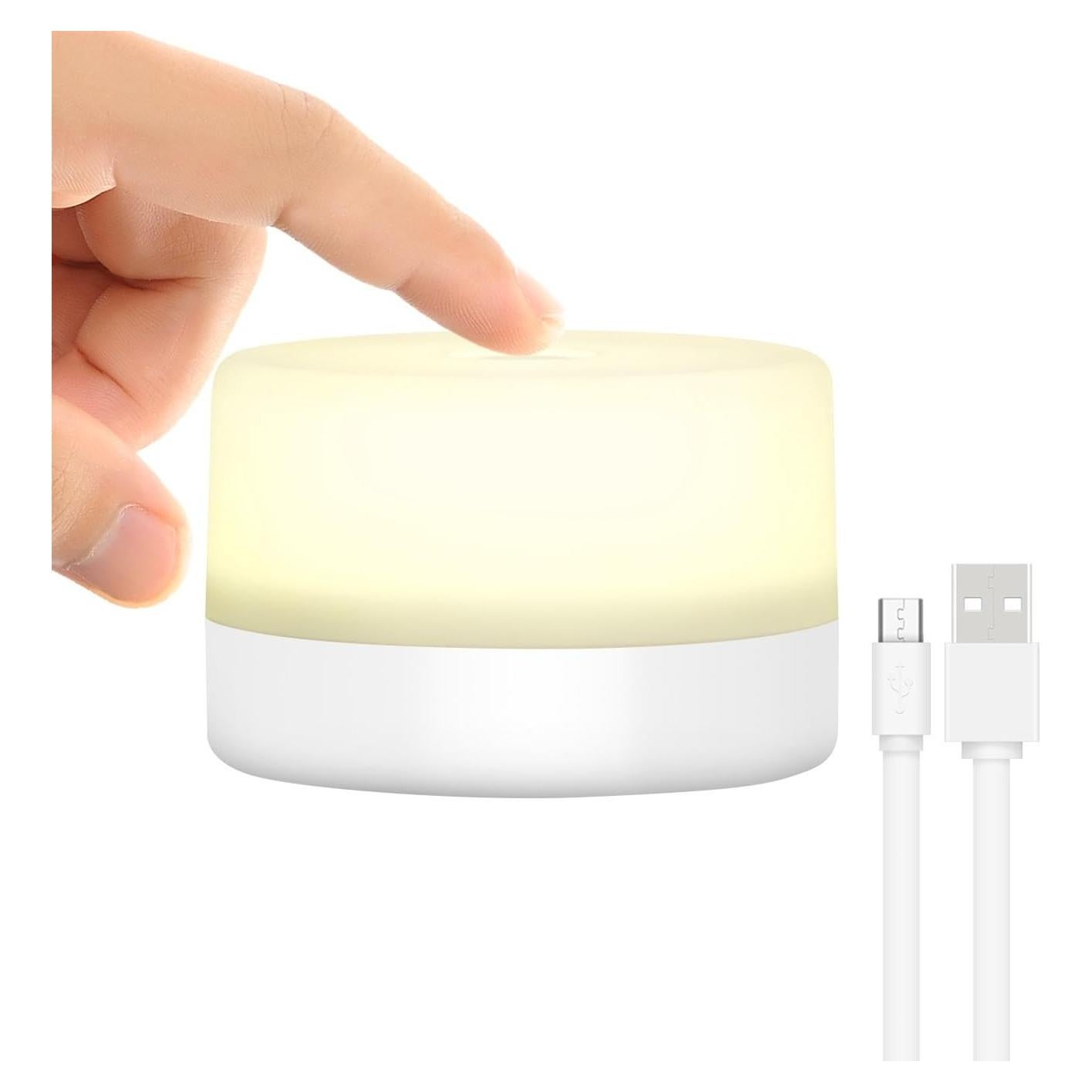 Lámpara de Noche Táctil LED RTSU, Regulable, 70 Lúmenes