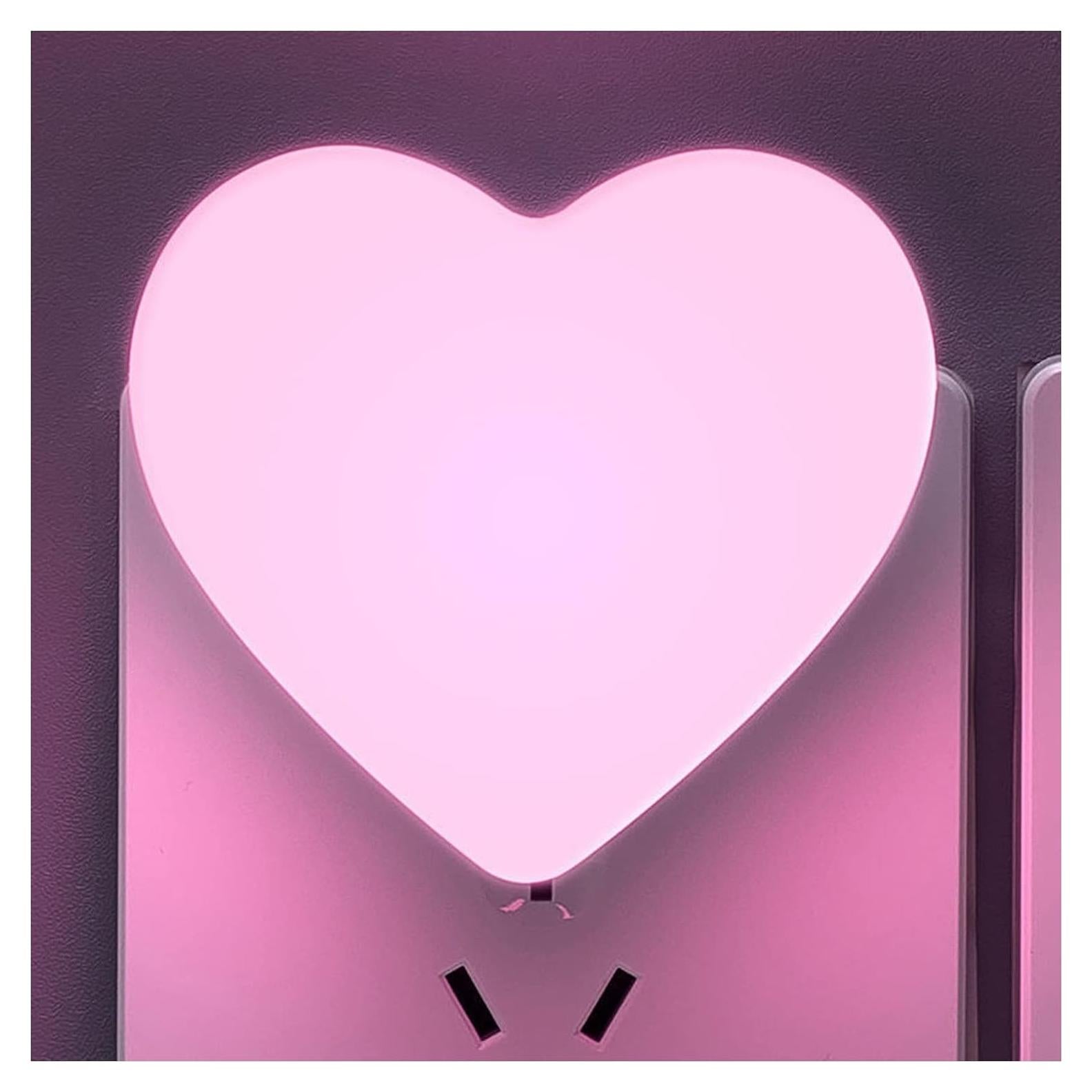 Luz Nocturna Corazón Etigood Rosa con Sensor Automático