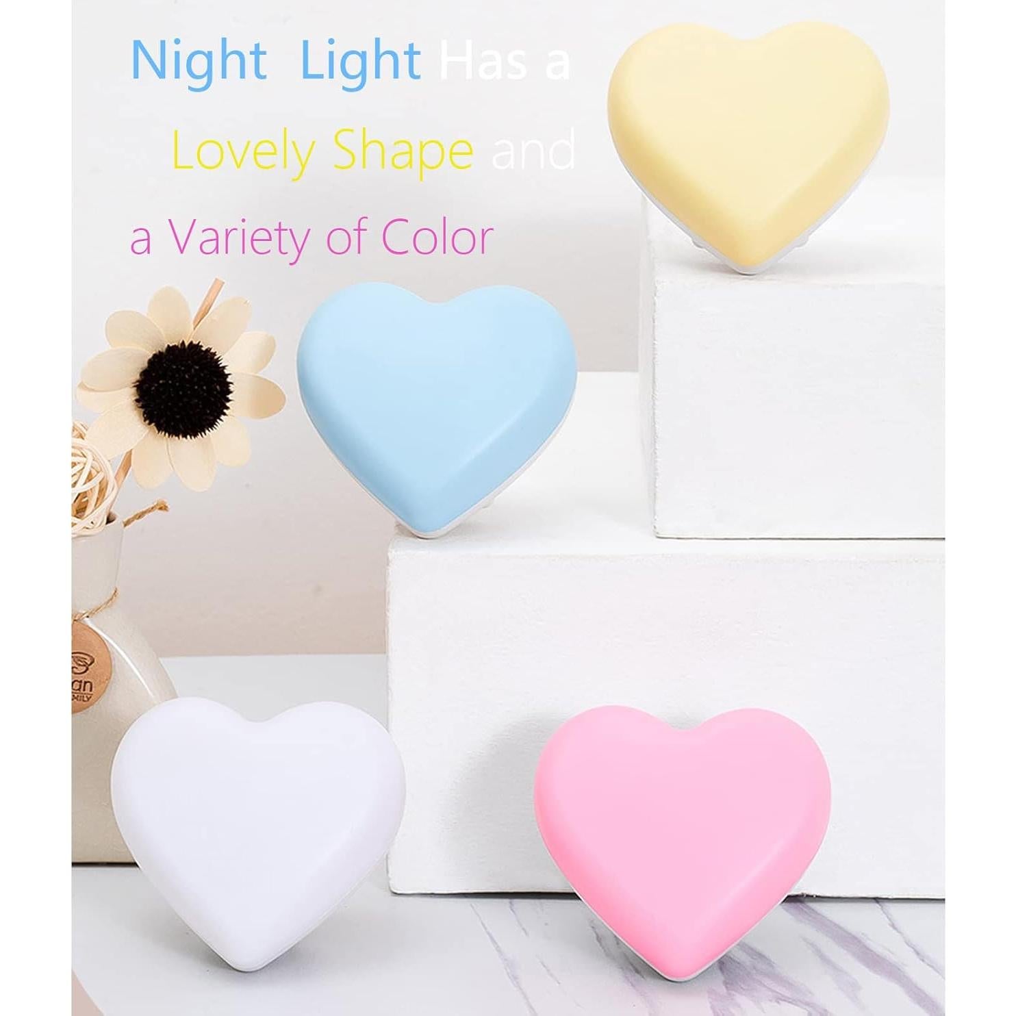 Luz Nocturna Corazón Etigood Rosa con Sensor Automático