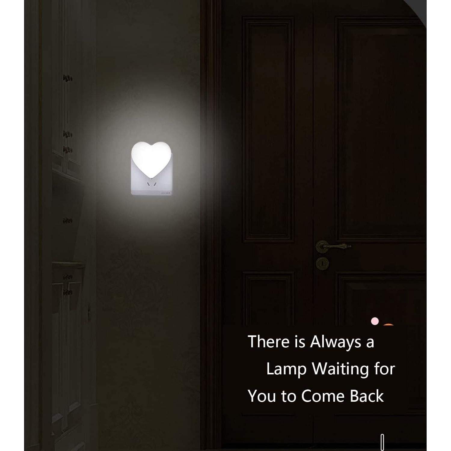 Luz Nocturna Corazón Etigood Rosa con Sensor Automático