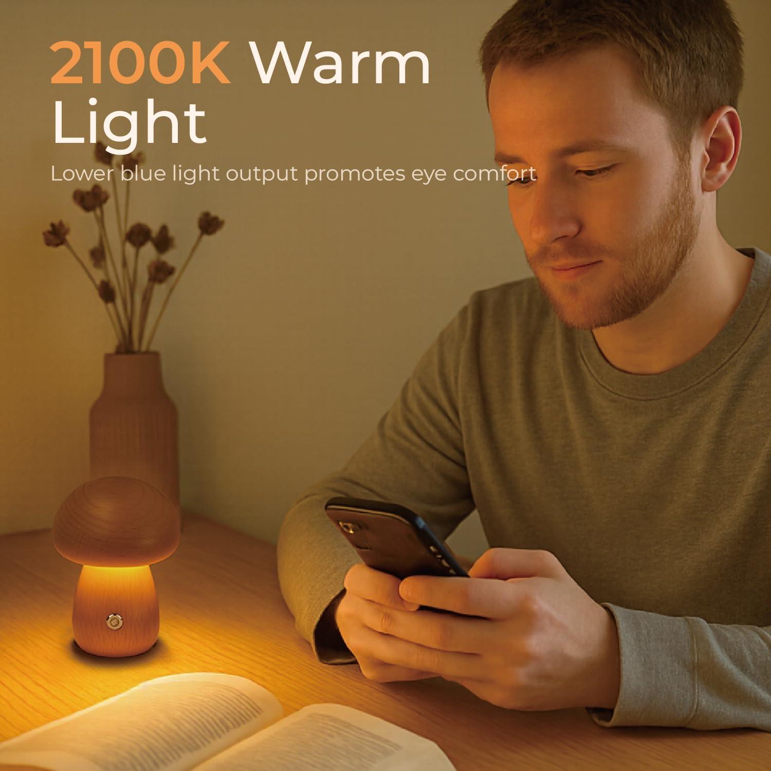 Lámpara de Hongo Recargable SAKSIAPRO 9.9 cm Regulable