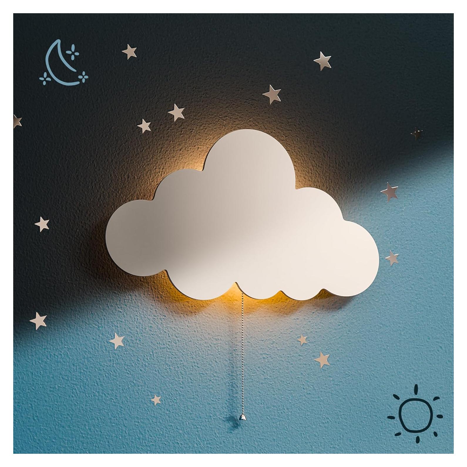 Luz Nube - Lámpara de Pared Infantil a Batería 33cm