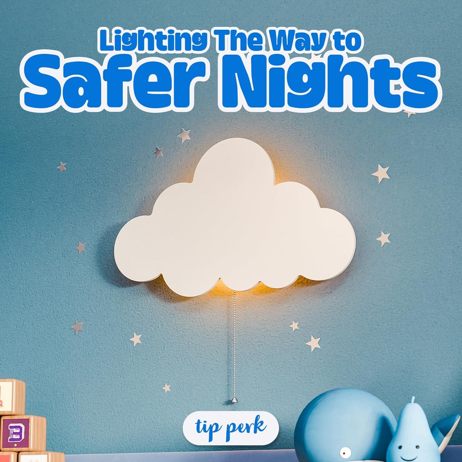 Luz Nube - Lámpara de Pared Infantil a Batería 33cm