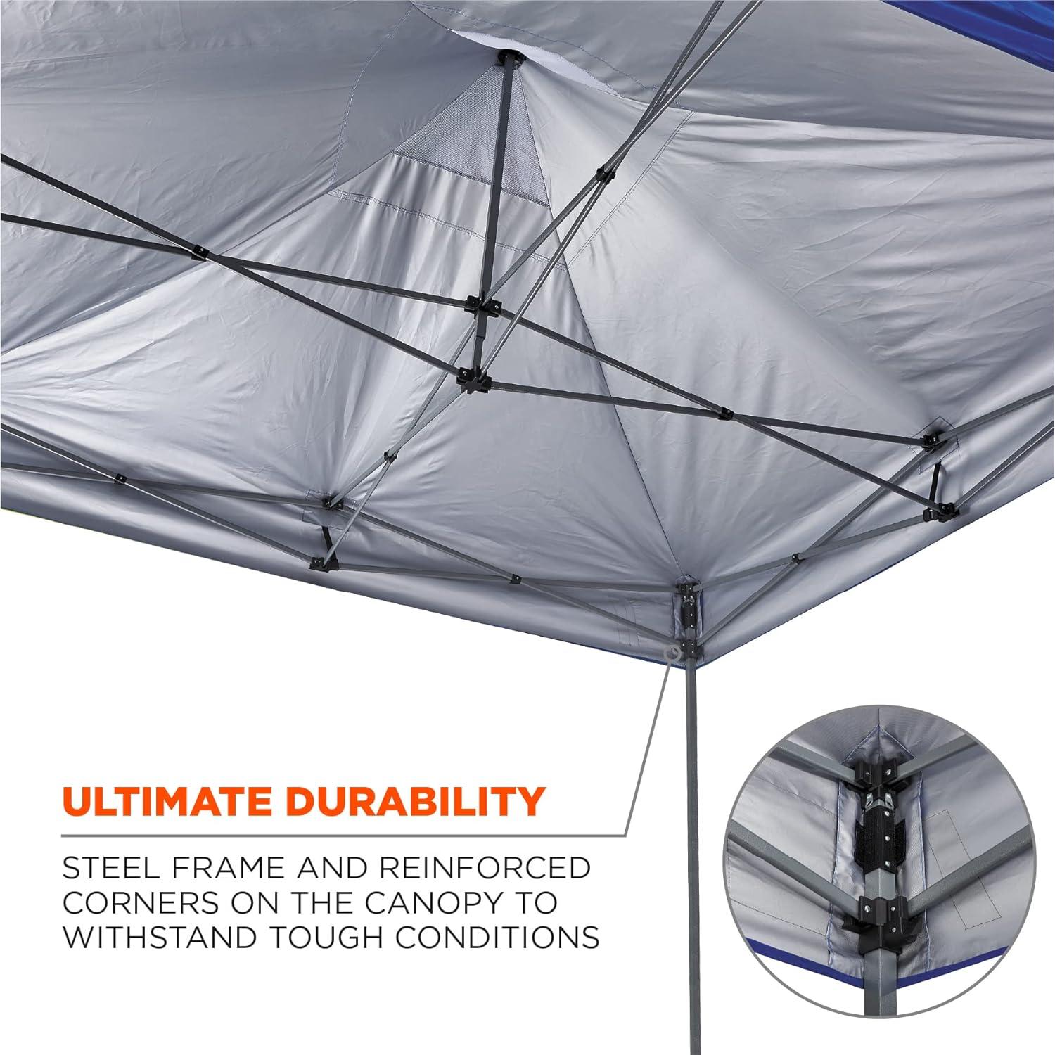 Carpa Plegable Ergodyne SHAX 6053 3m x 3m Azul Totalmente Cerrada