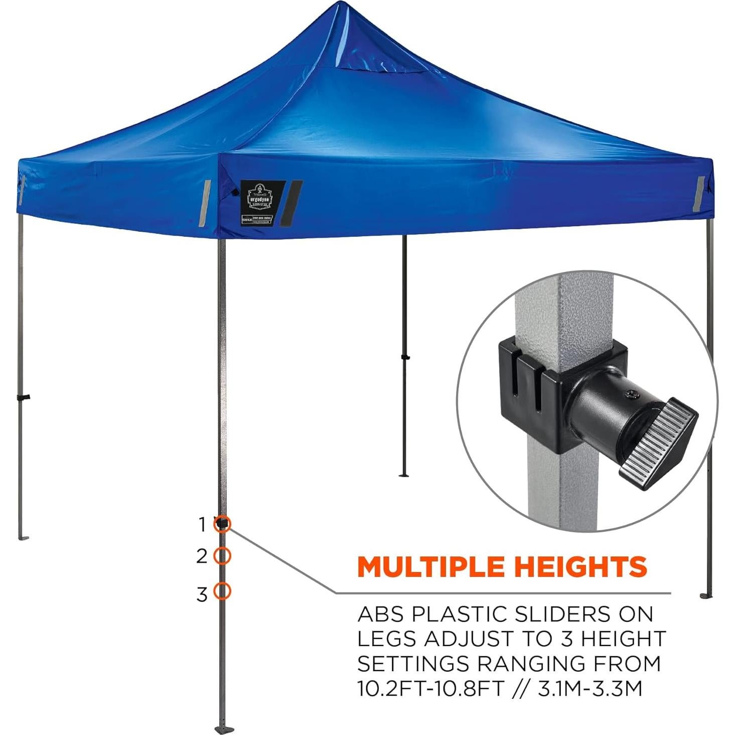 Carpa Plegable Ergodyne SHAX 6053 3m x 3m Azul Totalmente Cerrada