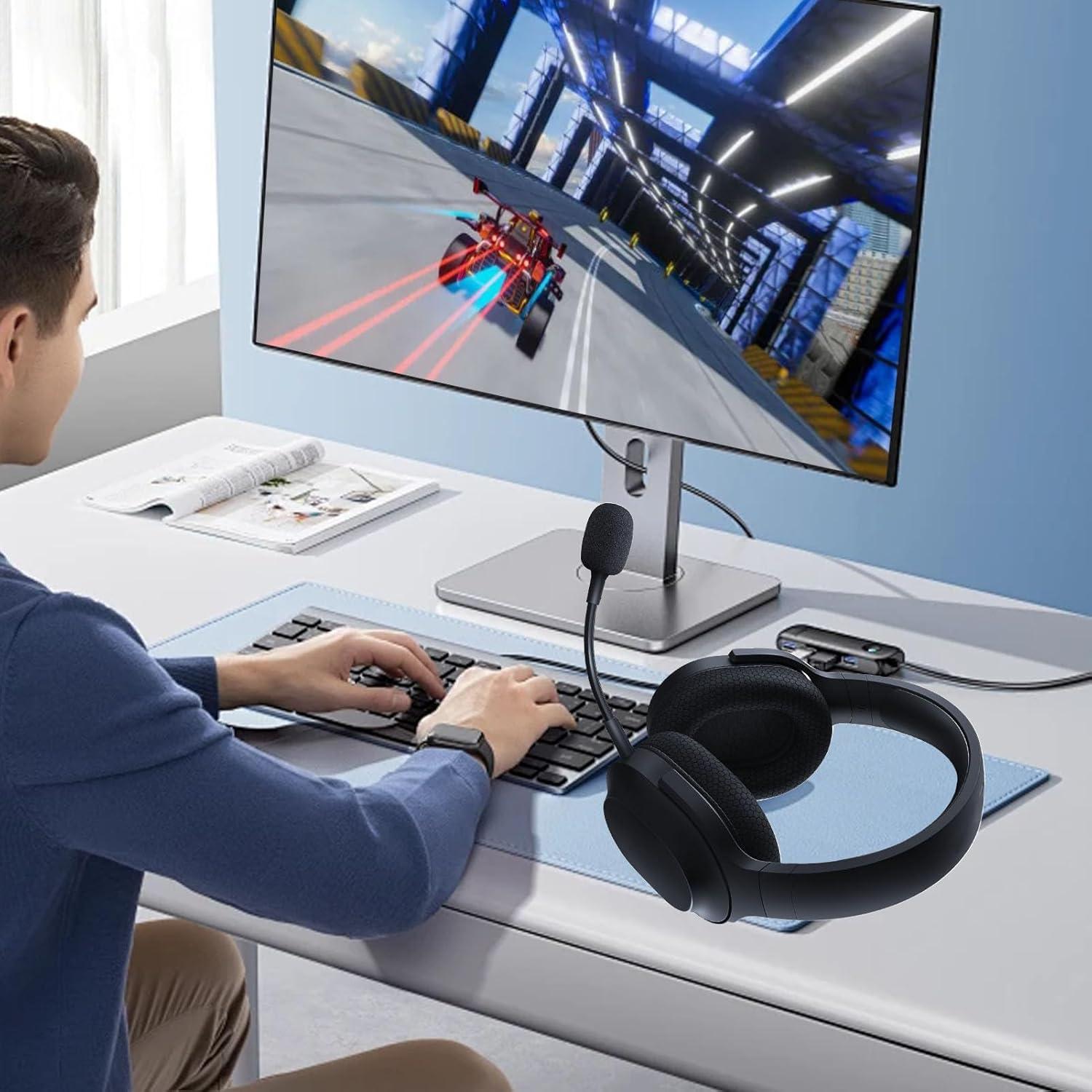 Replacement Microphone, Mic Replacement Clear Sound Gold Plated Plug 3.5mm Plug for Gaming Headset (#1)