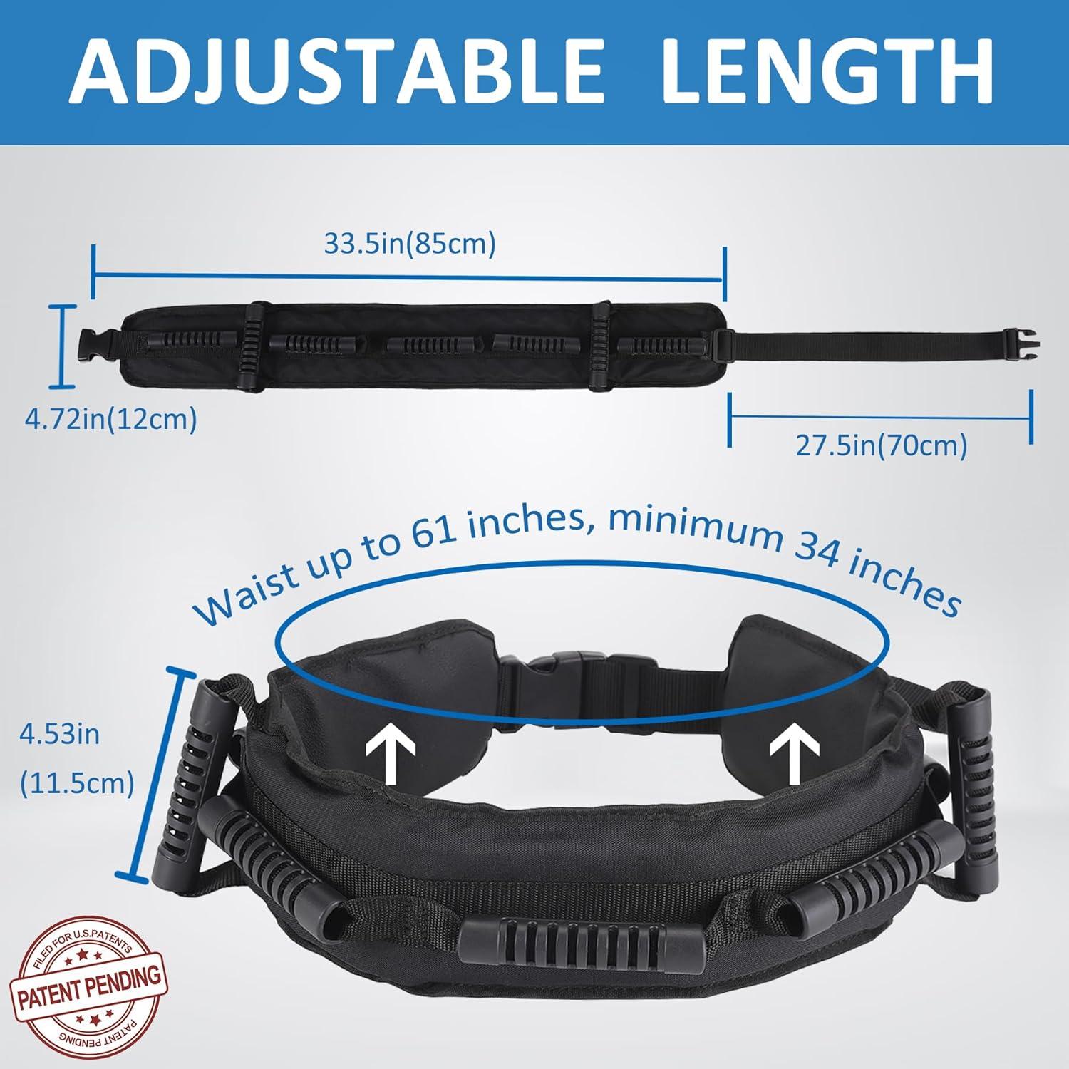 Cinturón de Transferencia Jacobable para Ancianos - Negro