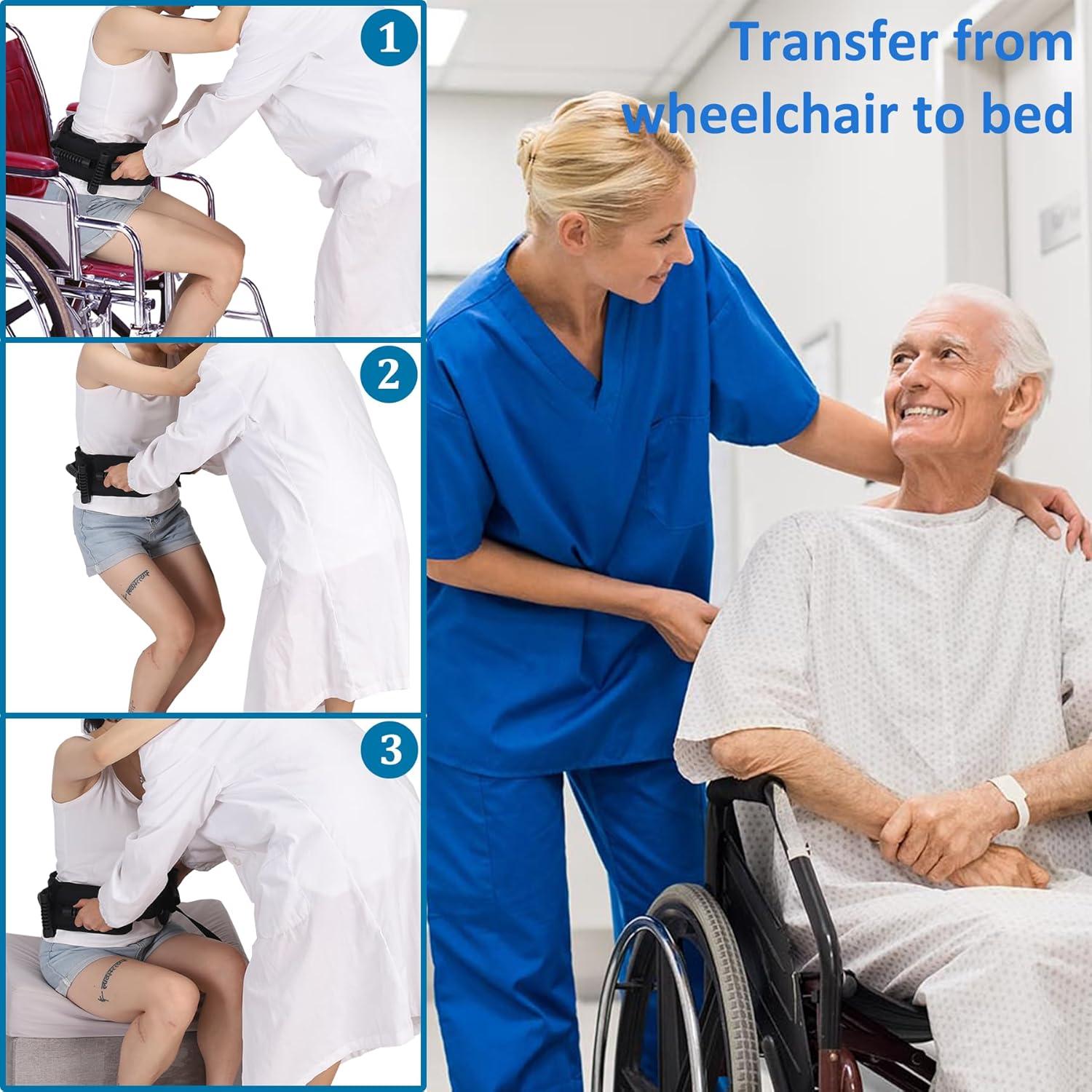 Cinturón de Transferencia Jacobable para Ancianos - Negro