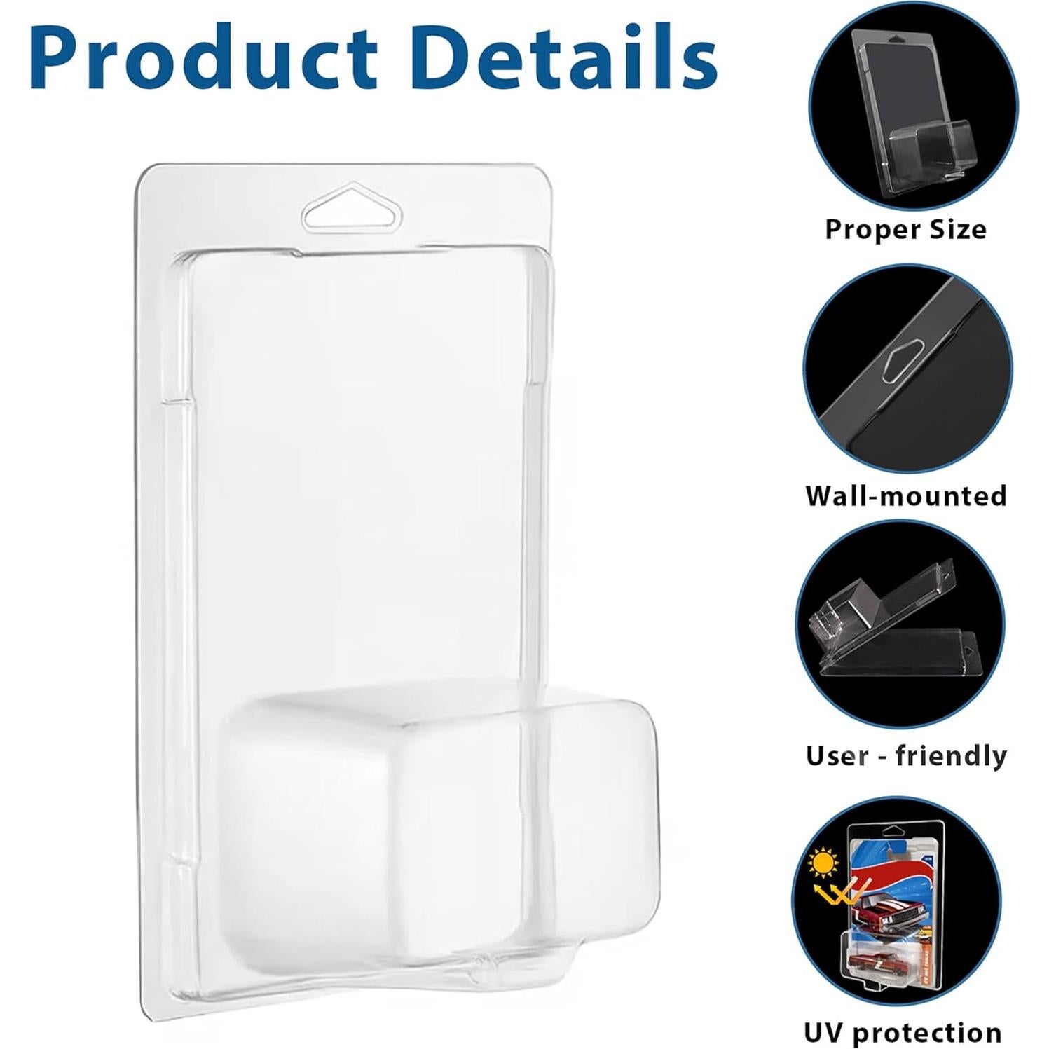 Paquete de 50 fundas protectoras KASTUN para Hot Wheels 1:64