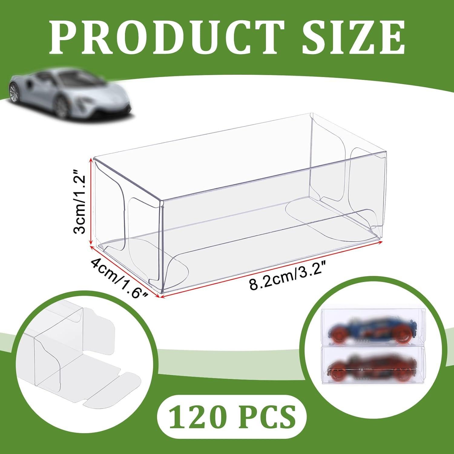 Cajas de Exhibición Transparentes BTSKY 120 Pcs 1:64 para Modelos