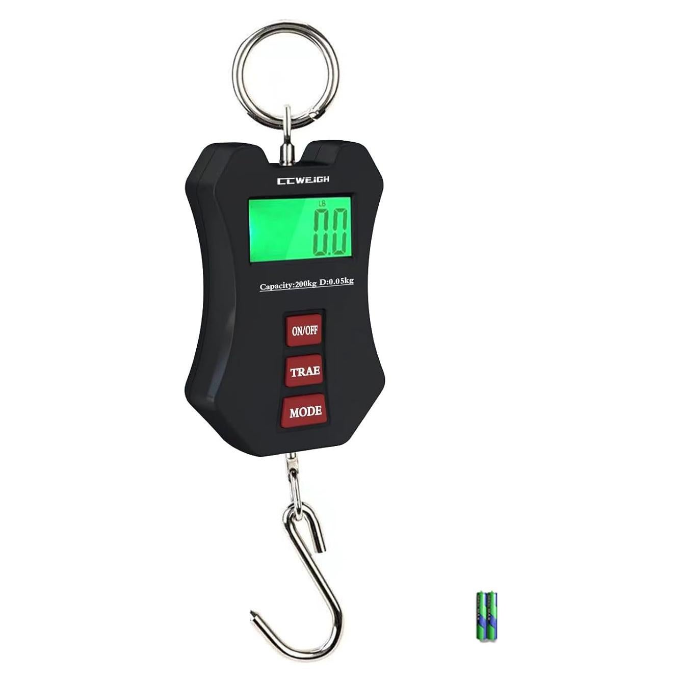 Escala Digital Colgante CCWEIGH 200kg Pantalla LCD Negra