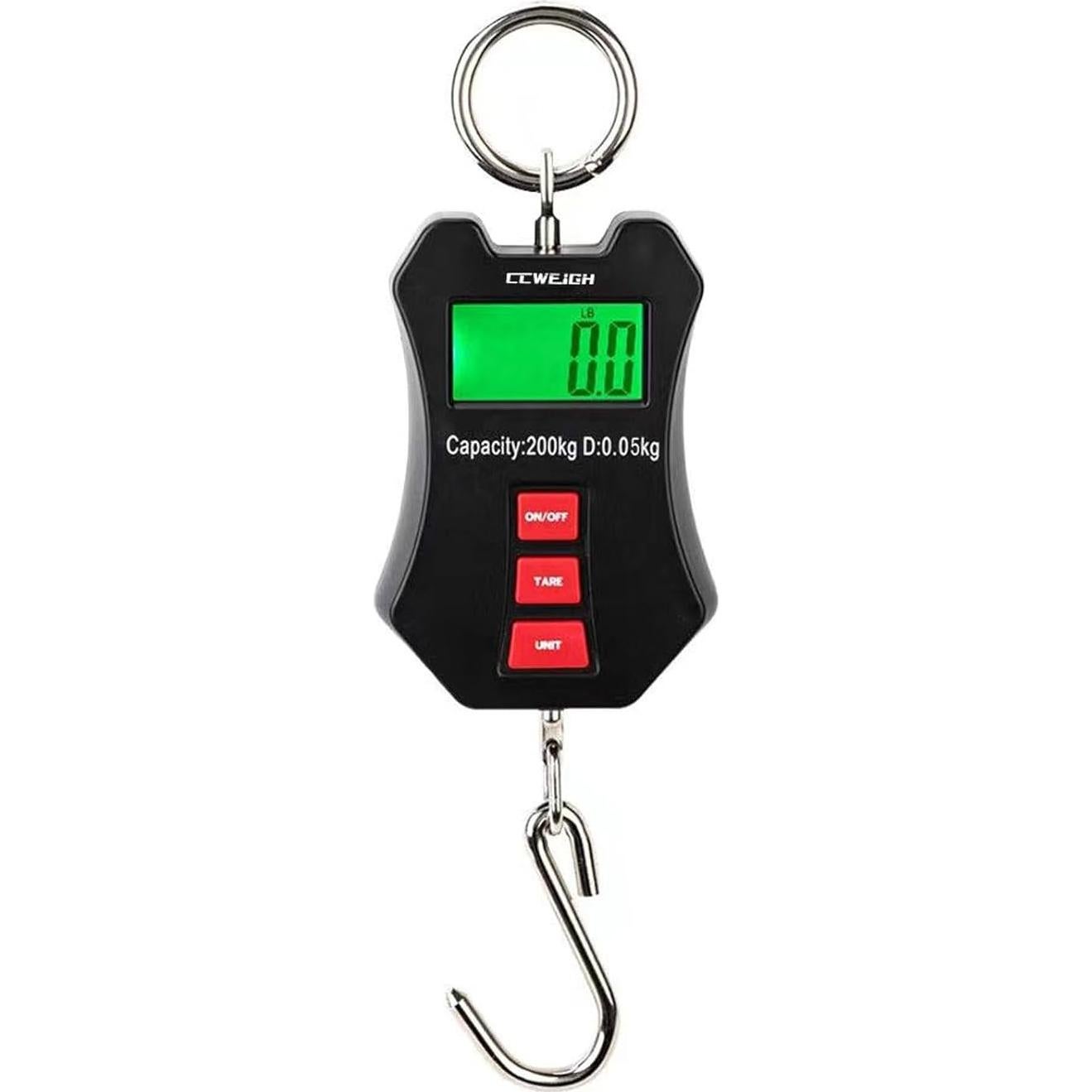 Escala Digital Colgante CCWEIGH 200kg Pantalla LCD Negra