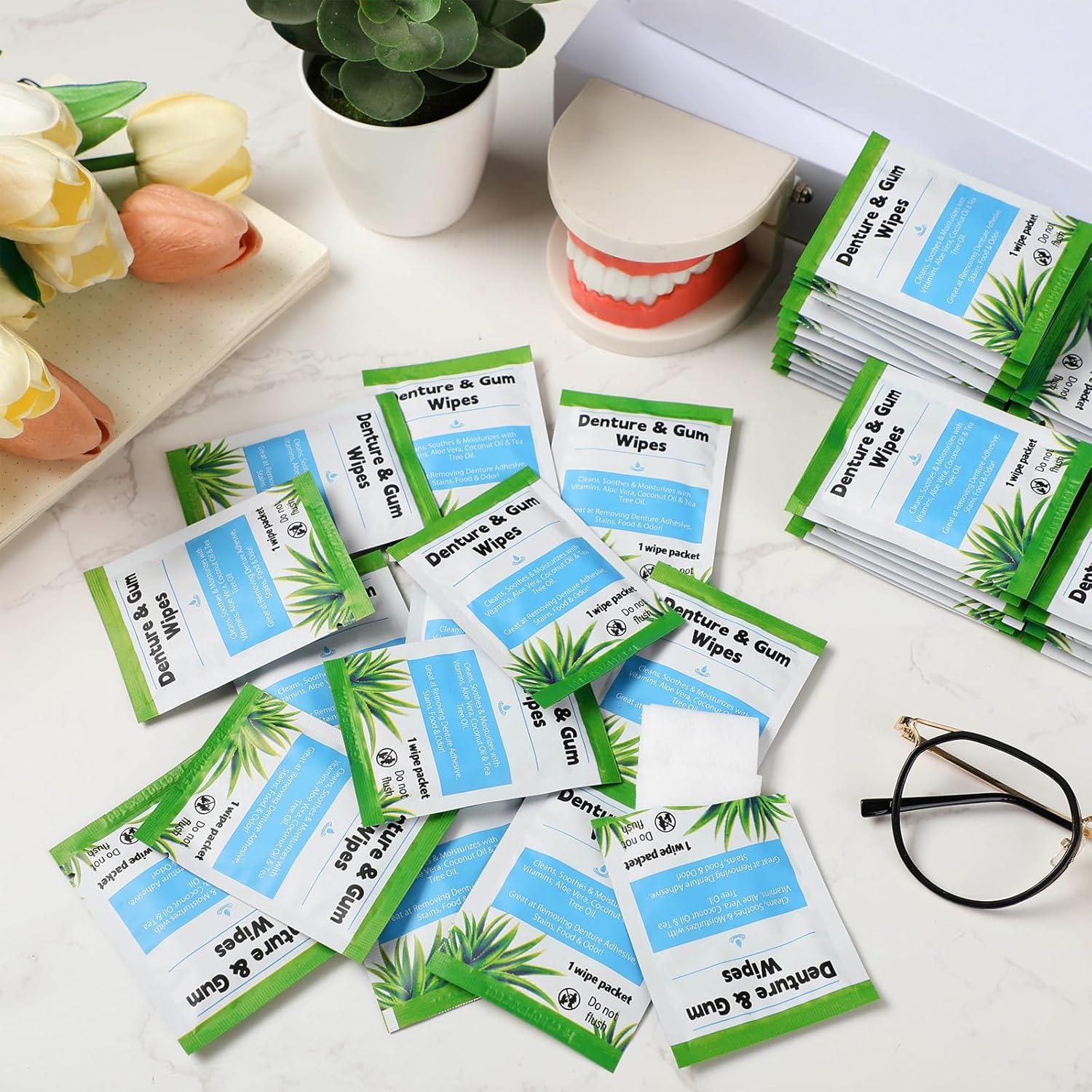 Toallitas de Limpieza Dental Timgle 100 Pcs para Dentaduras