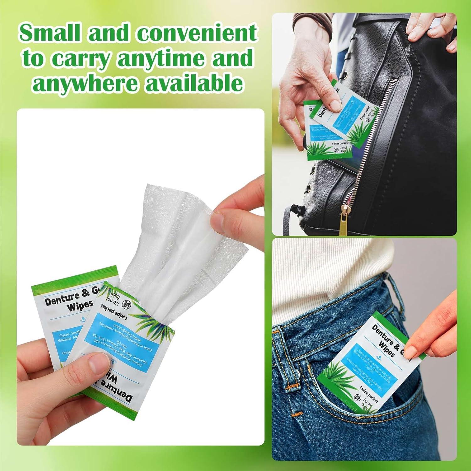 Toallitas de Limpieza Dental Timgle 100 Pcs para Dentaduras