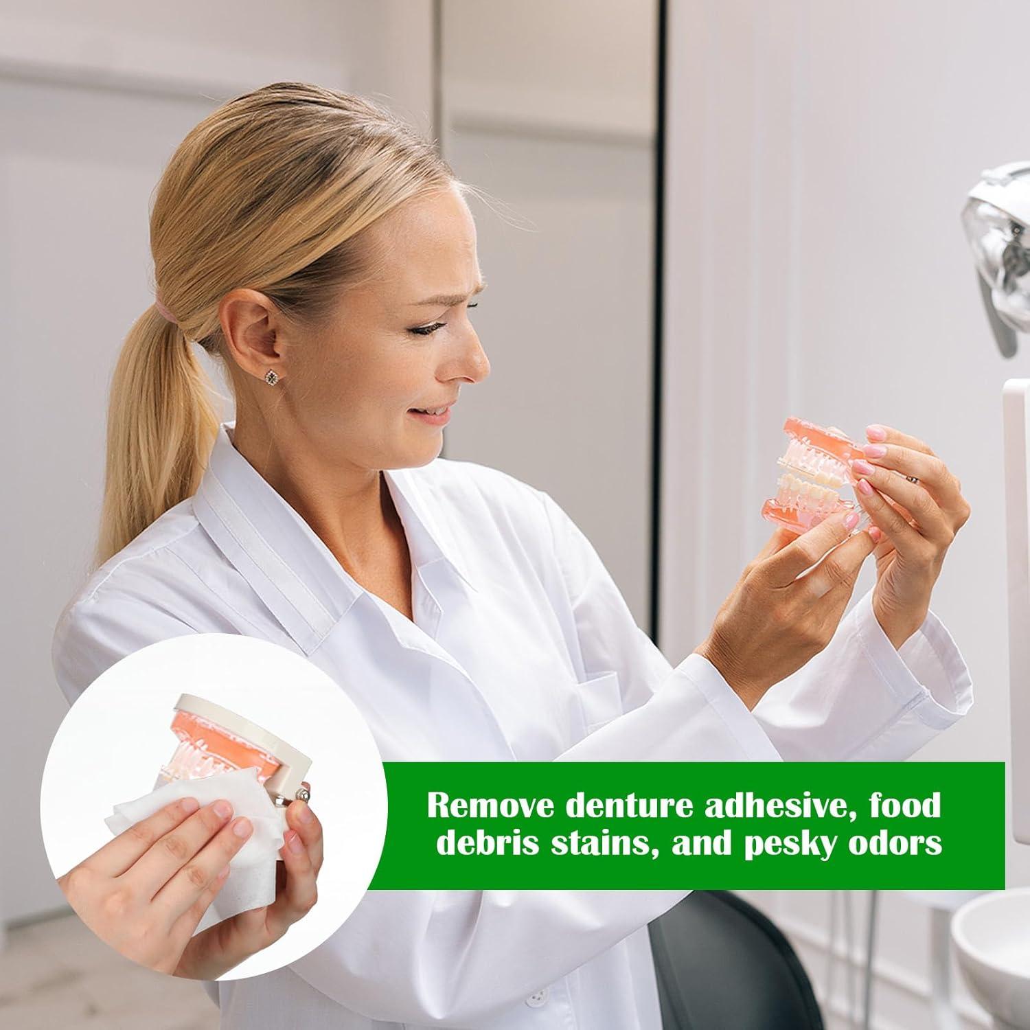 Toallitas de Limpieza Dental Timgle 100 Pcs para Dentaduras