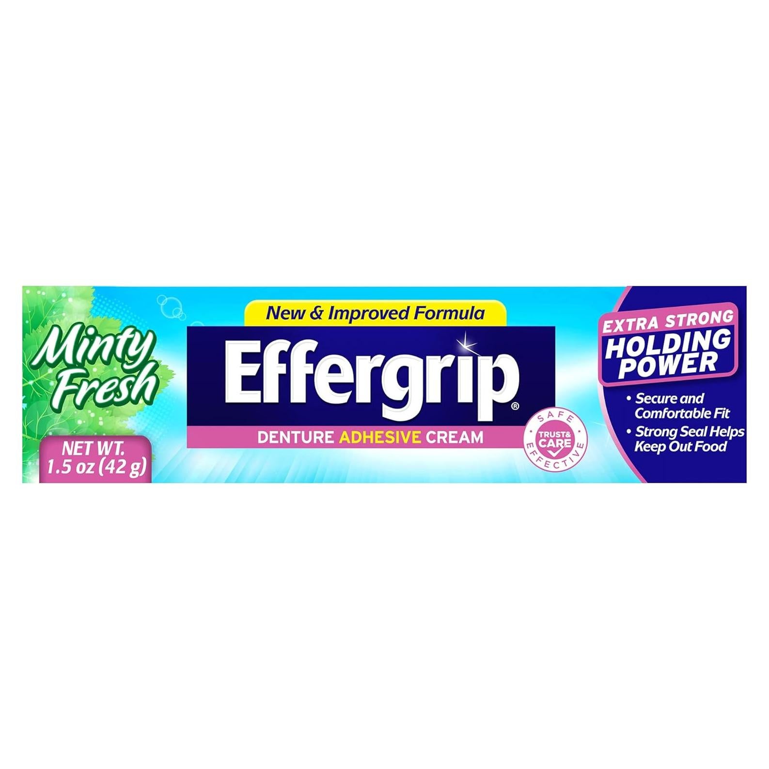 Adhesivo para Dentaduras Effergrip Extra Fuerte 42.5 g
