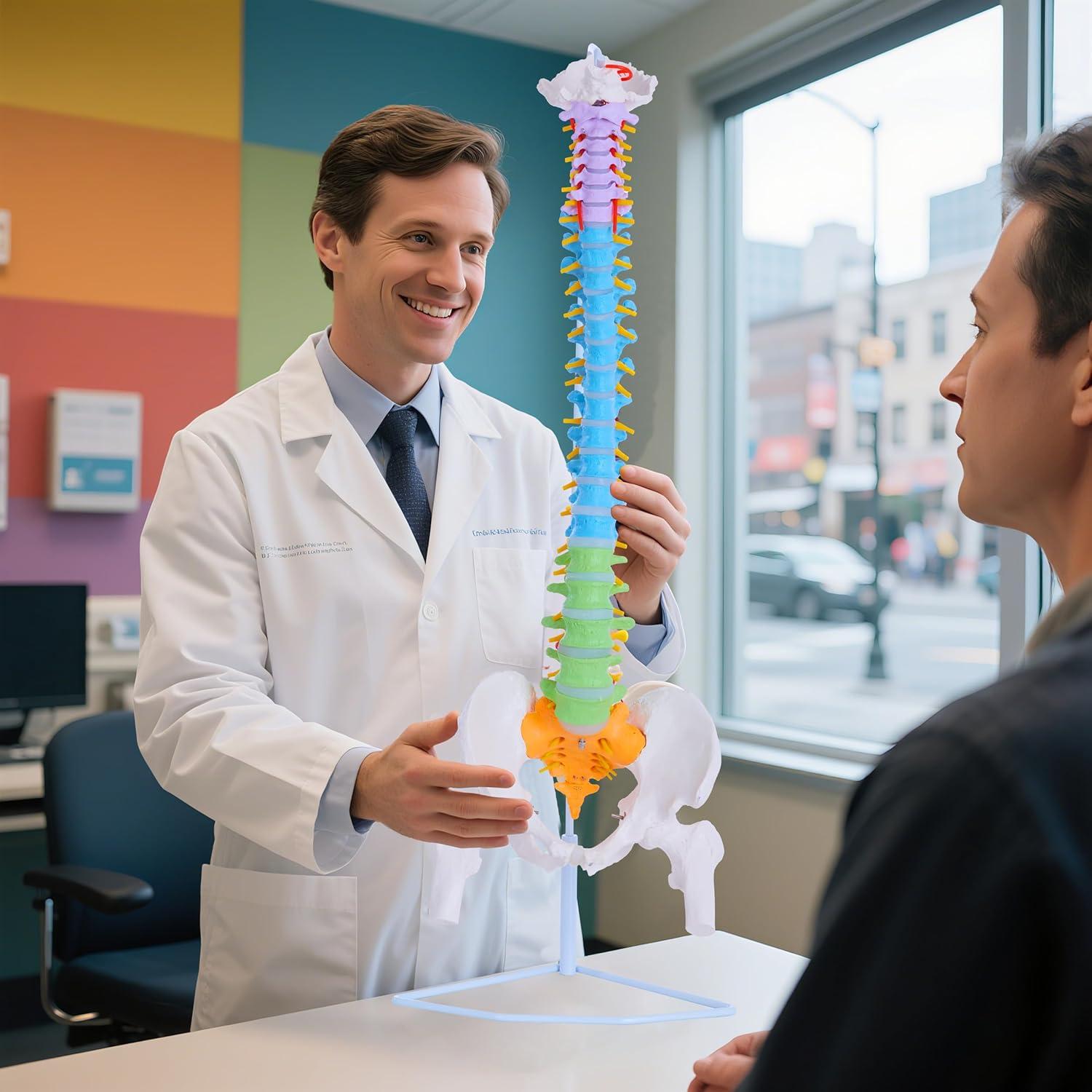 Modelo de Columna Vertebral Humana Flexible Ruiishunyy 87.8 cm