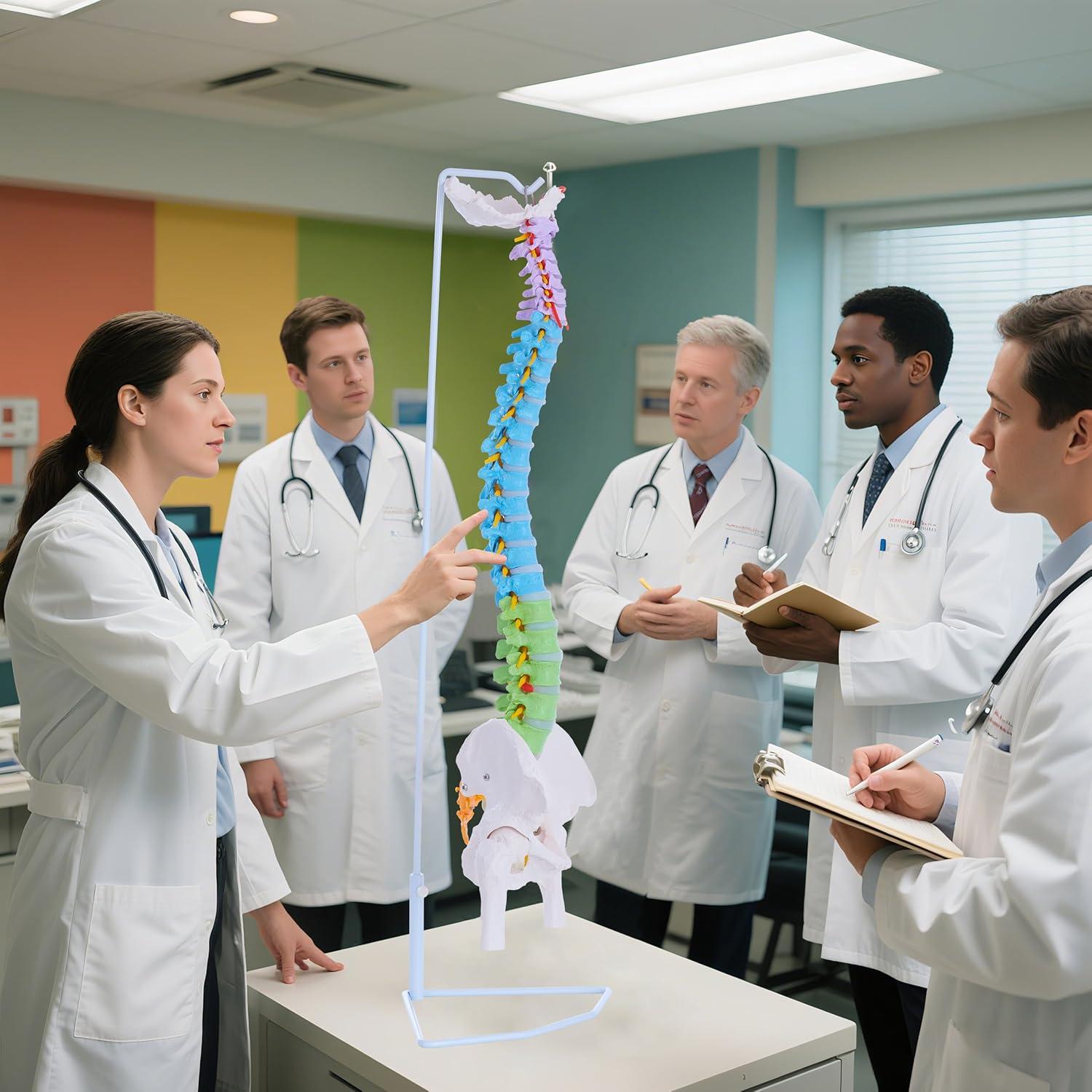 Modelo de Columna Vertebral Humana Flexible Ruiishunyy 87.8 cm