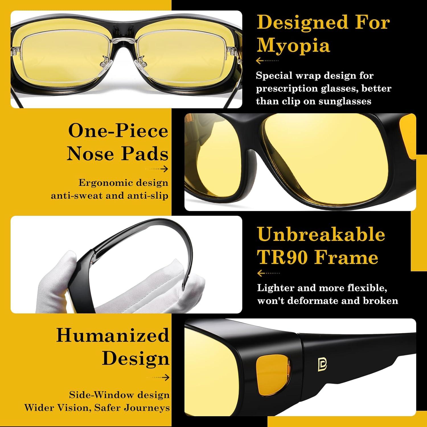 Gafas de Conducción Nocturna DUCO Polarizadas Ajustables