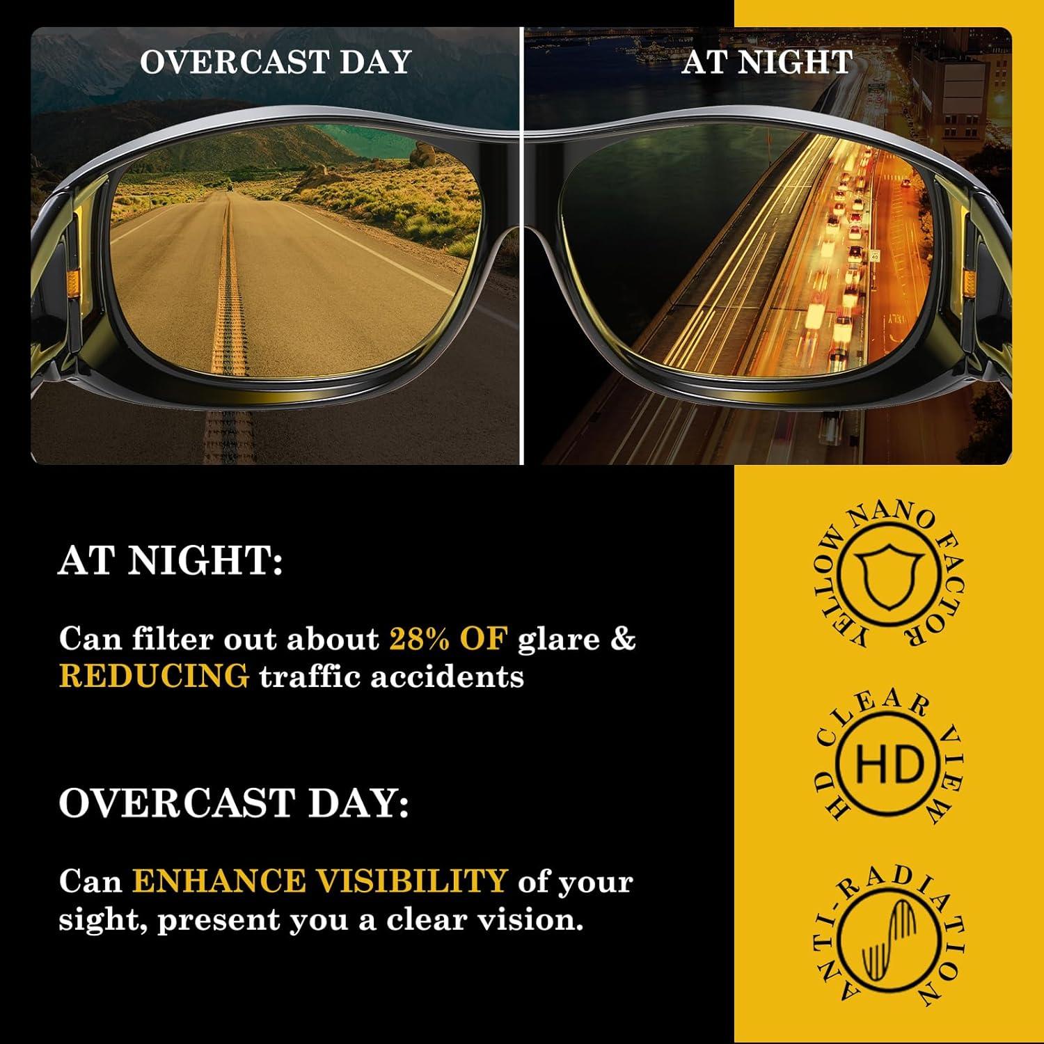 Gafas de Conducción Nocturna DUCO Polarizadas Ajustables