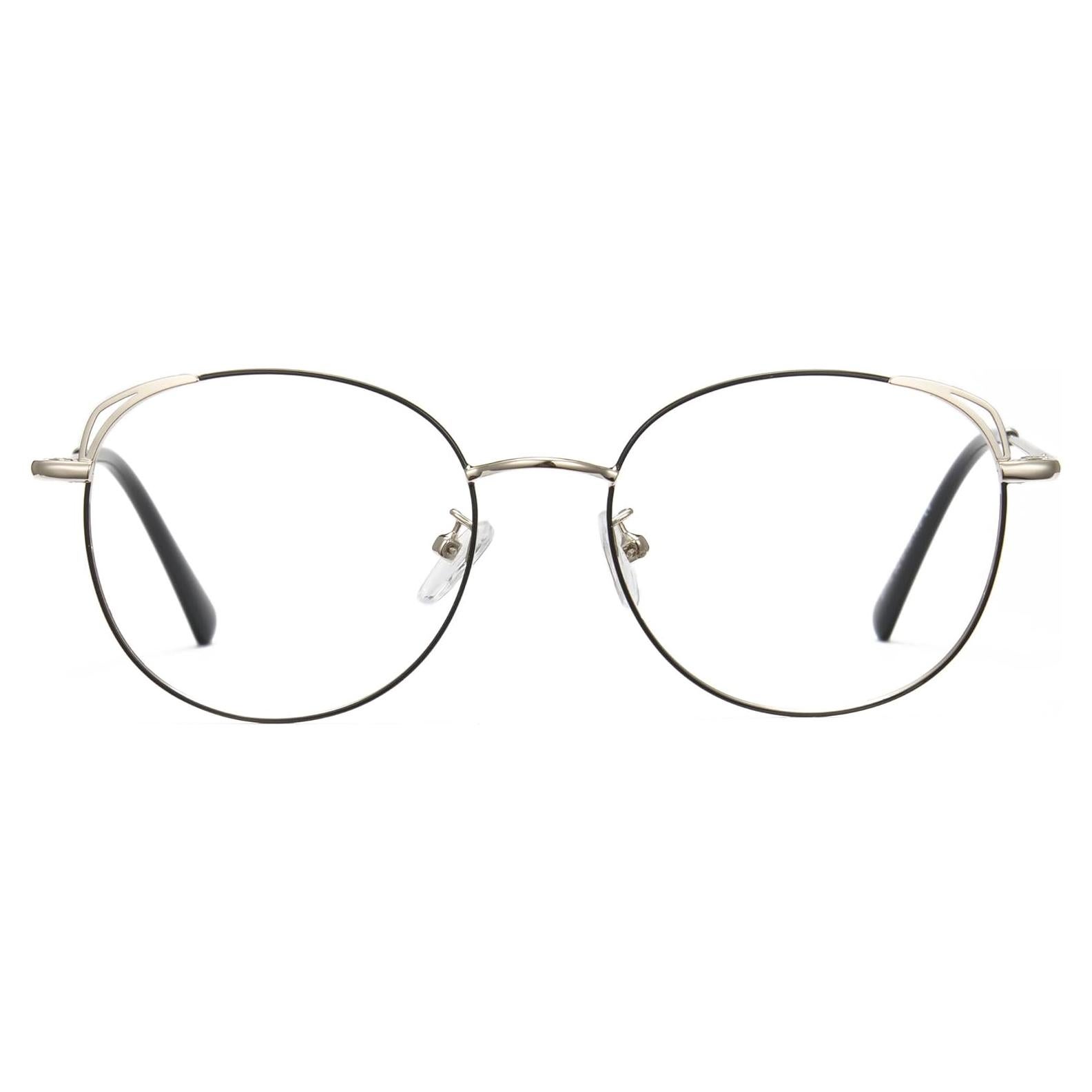 Gafas de luz azul Cyxus redondas metal UV claras unisex