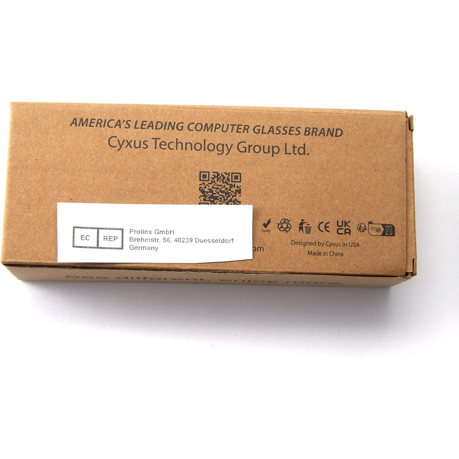 Gafas de luz azul Cyxus redondas metal UV claras unisex