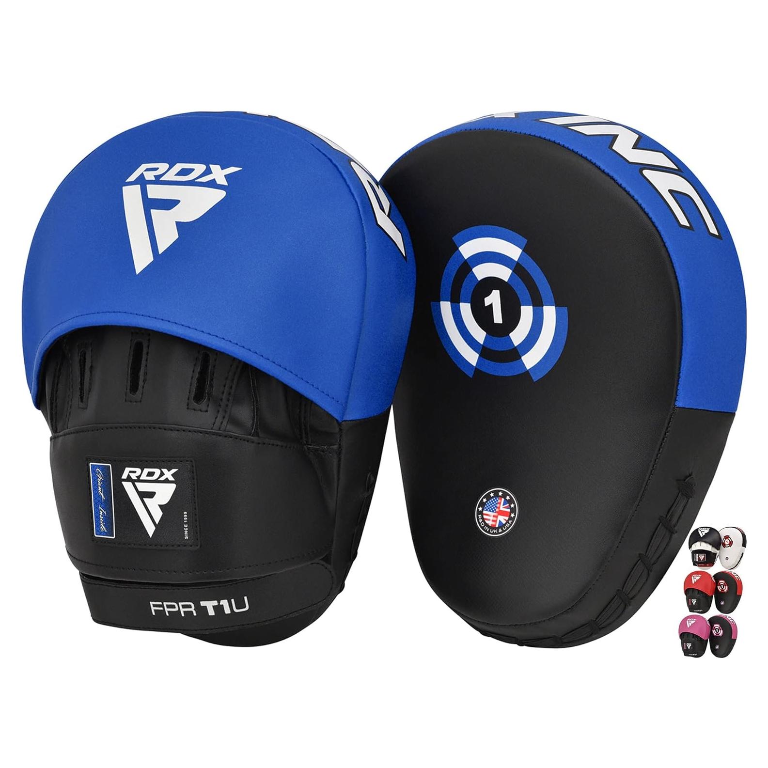Guantes de Boxeo RDX T1 - Cuero Maya, Azul, Grande