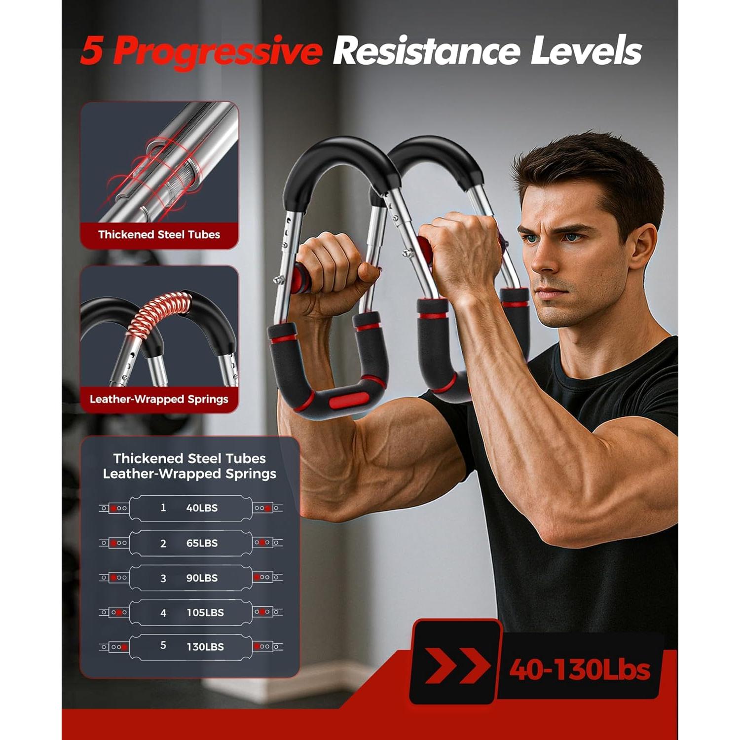 Entrenador de Brazos Twister RENRUI BLQ con 5 Niveles de Resistencia