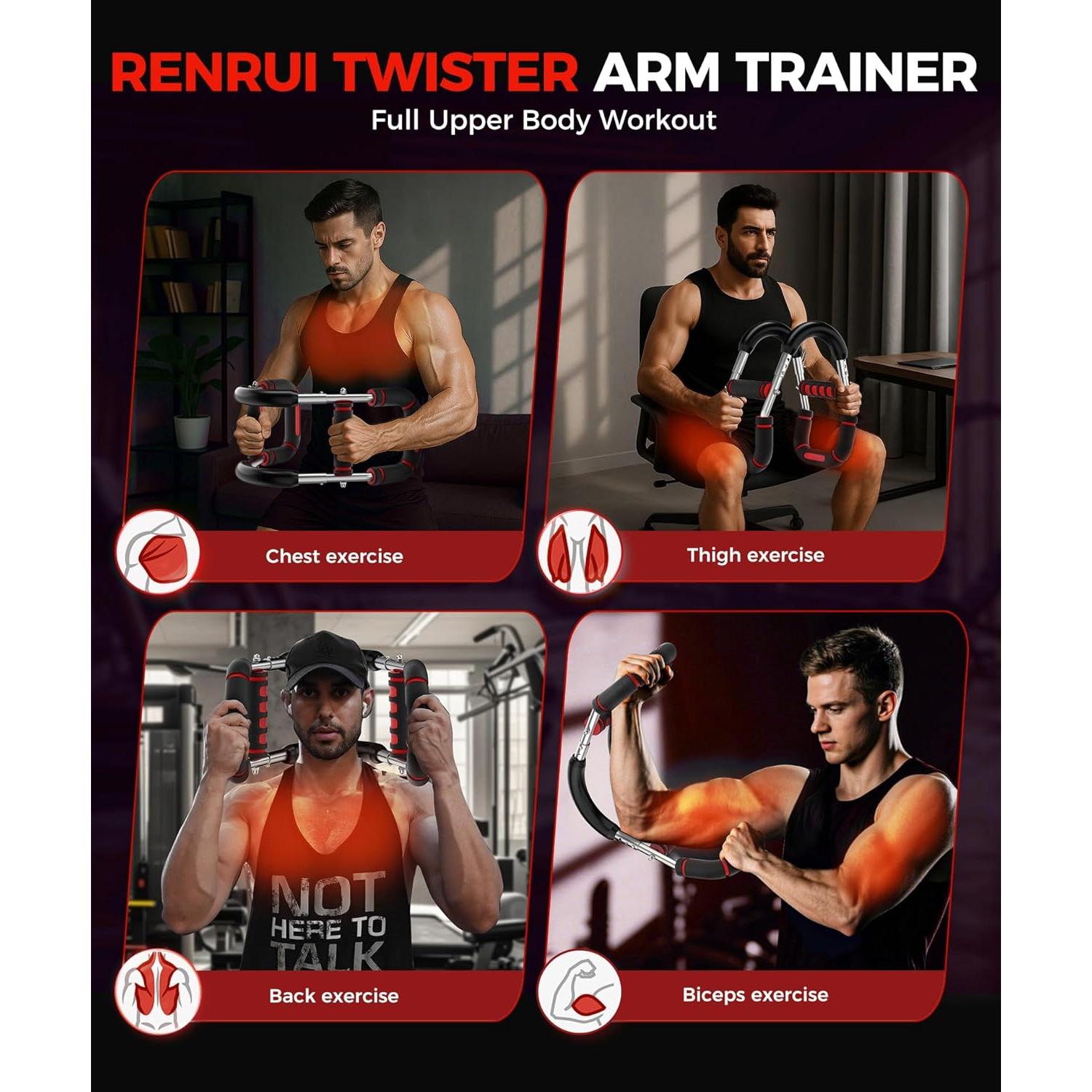 Entrenador de Brazos Twister RENRUI BLQ con 5 Niveles de Resistencia