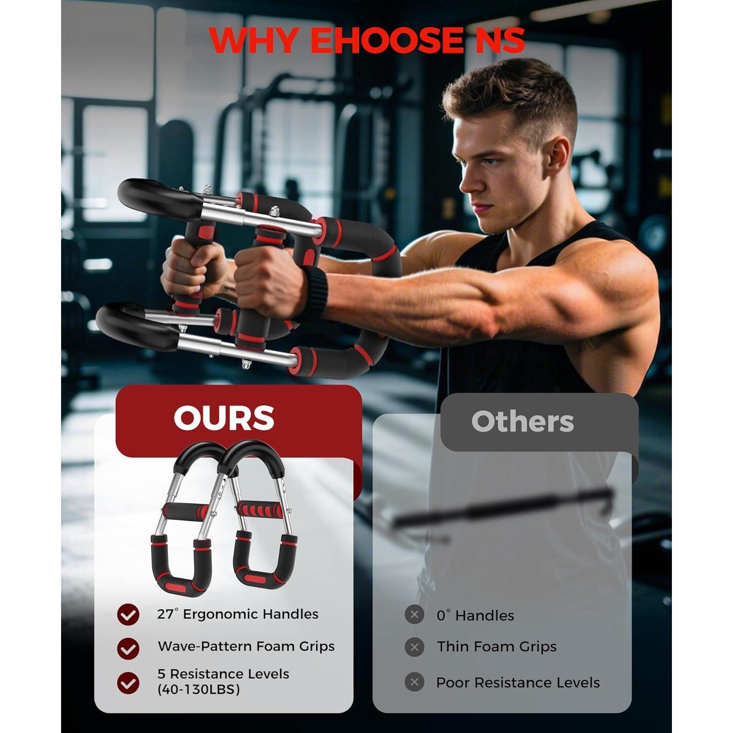 Entrenador de Brazos Twister RENRUI BLQ con 5 Niveles de Resistencia