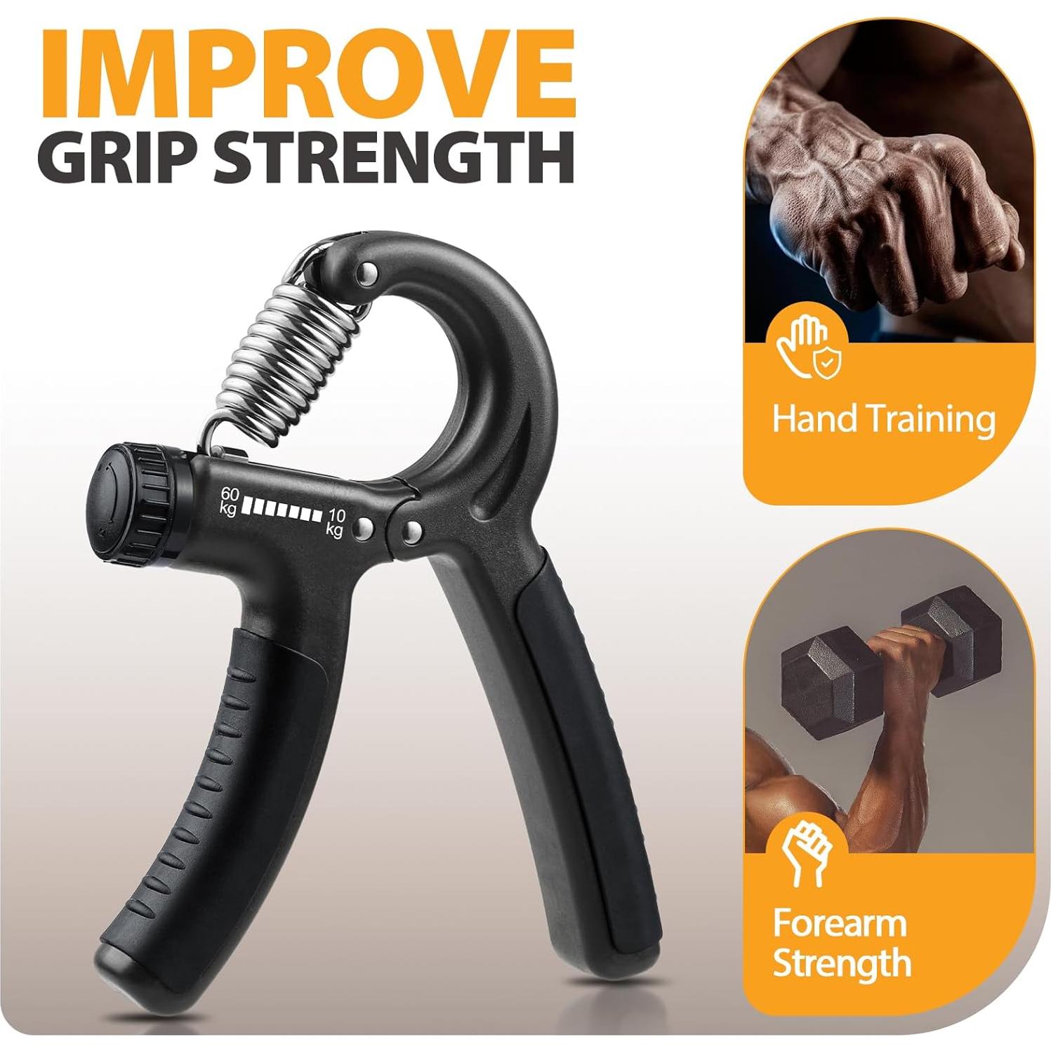 Entrenador de Fuerza de Agarre NIYIKOW 2 Pack 10-60kg