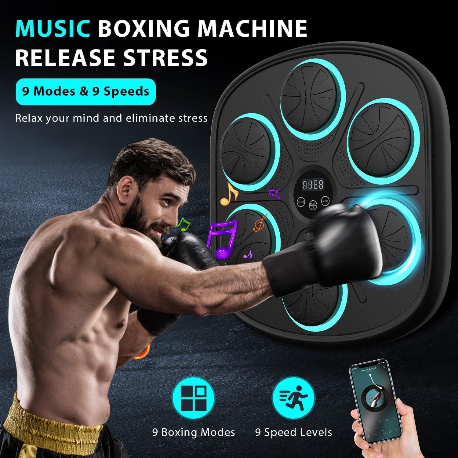Máquina de Boxeo Musical Poetish MBT-06 con Guantes