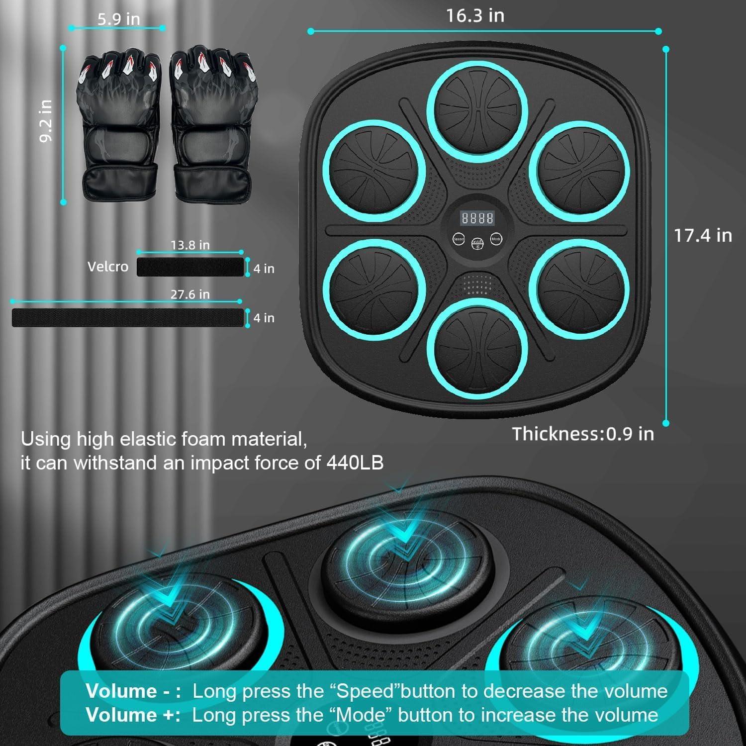 Máquina de Boxeo Musical Poetish MBT-06 con Guantes
