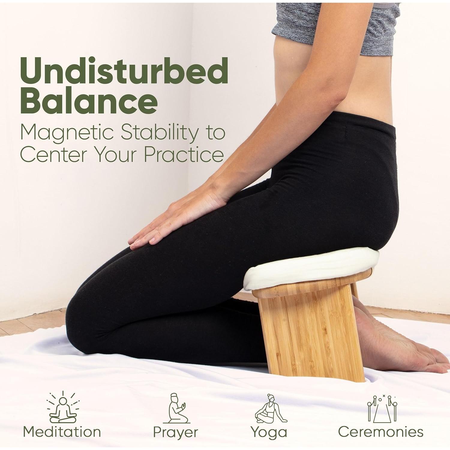 Silla de Meditación LANDORA & LEAF con Cojín Grueso Beige