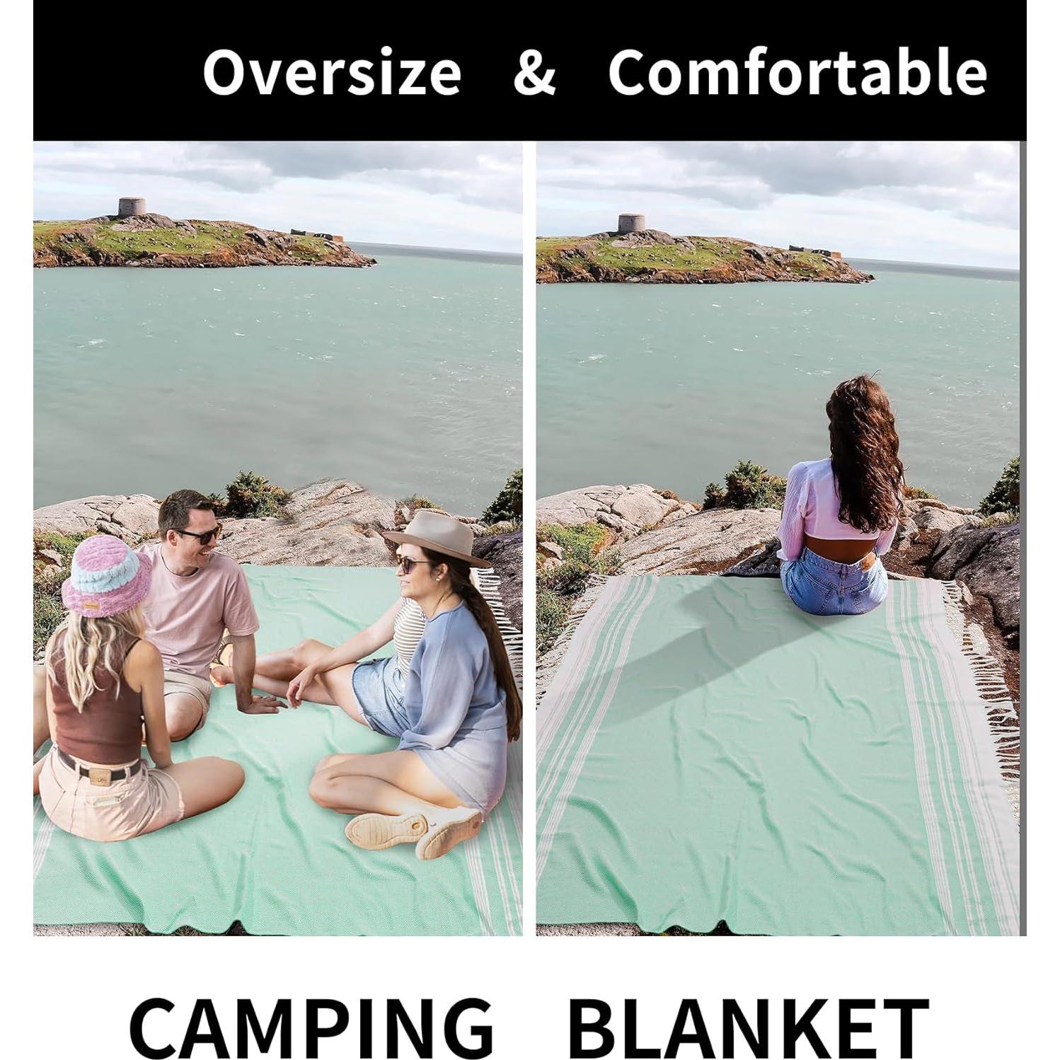 Manta Boho Beige Genovega Extra Grande 127x173 cm Algodón