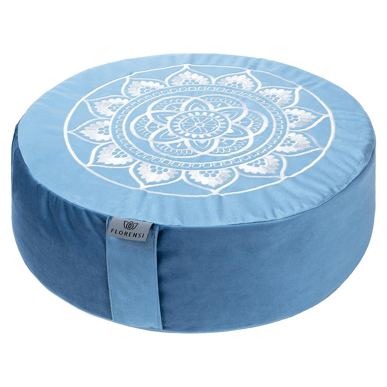 Cojín de Meditación Florensi Azul - Almohada de Suelo Grande